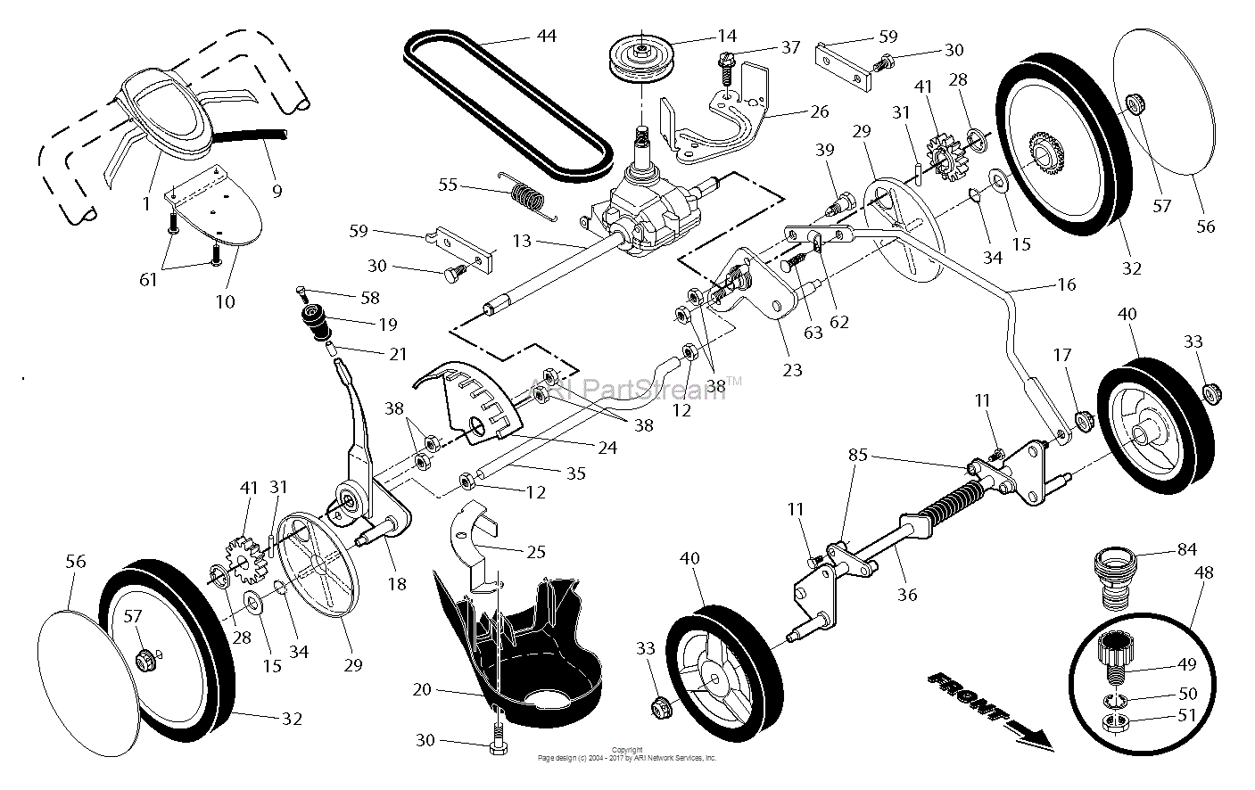 Dixon D160H22 - 96142010900 (2013-01) Parts Diagram for DRIVE