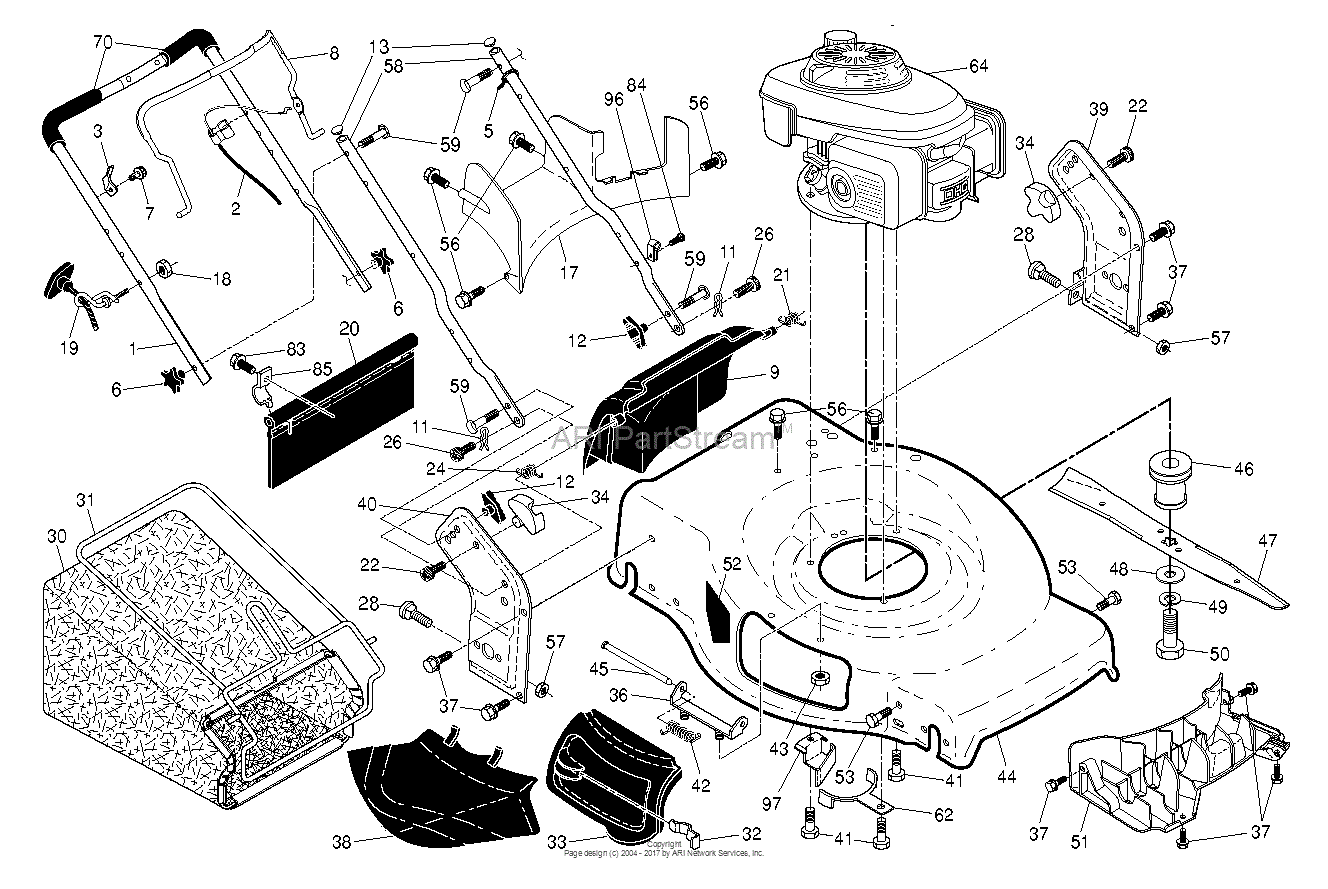 Dixon D160H22 - 96142010900 (2013-01) Parts Diagram for ENGINE