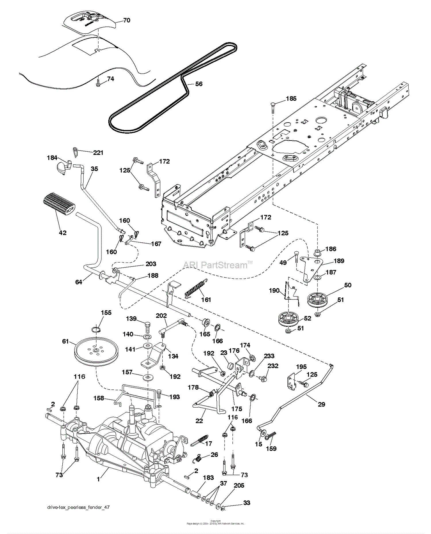 Dixon D17K38 - 96041022801 (2012-07) Parts Diagram for DRIVE