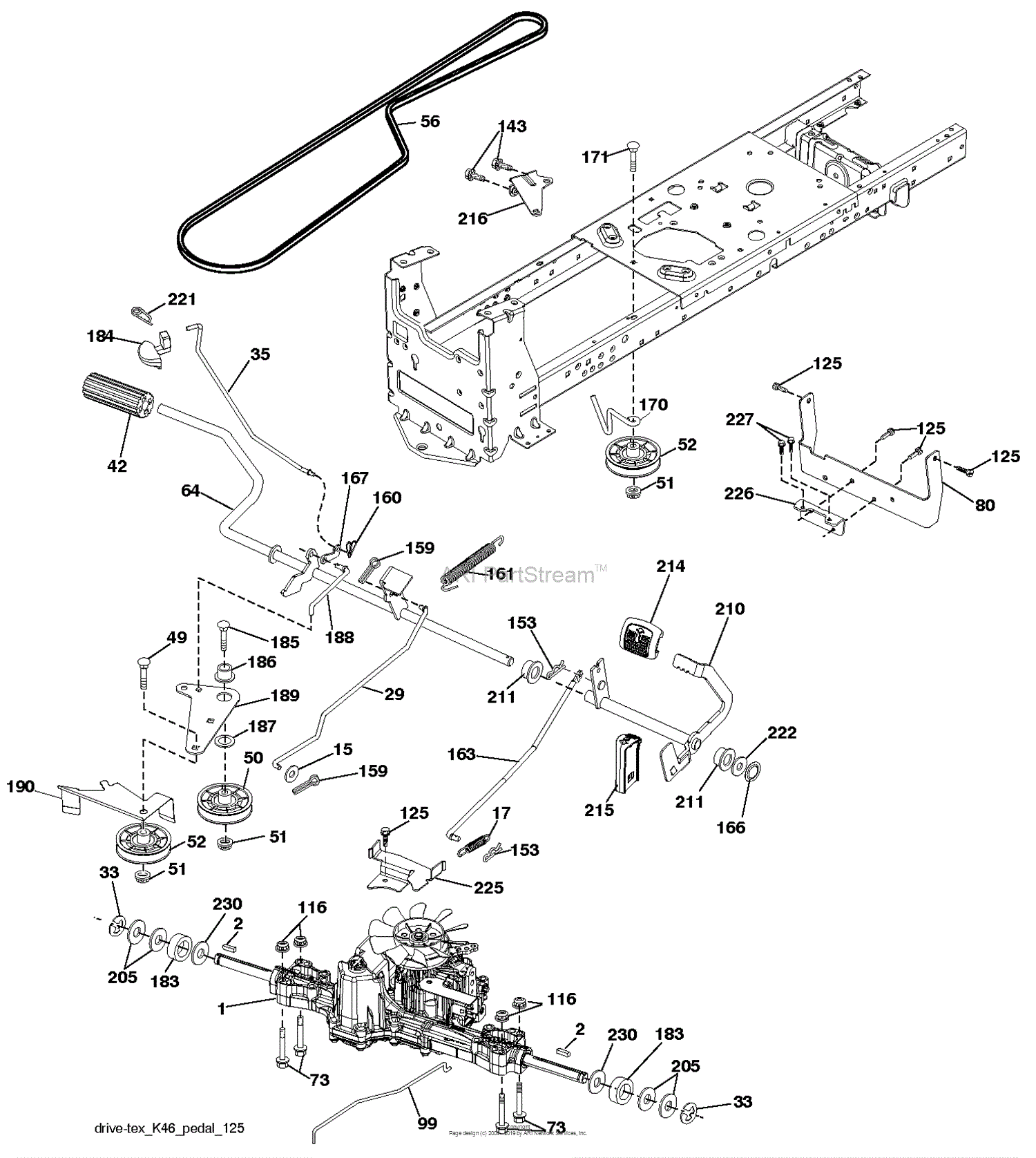 Dixon D20KH42 - 96046004301 (2013-08) Parts Diagram for DRIVE