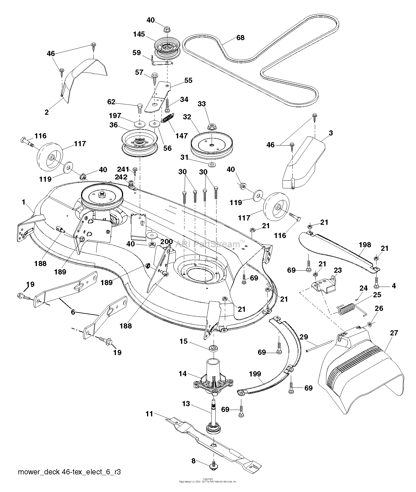 Dixon D22KH46 - 96046006001 (2013-12) Parts Diagram for MOWER DECK ...