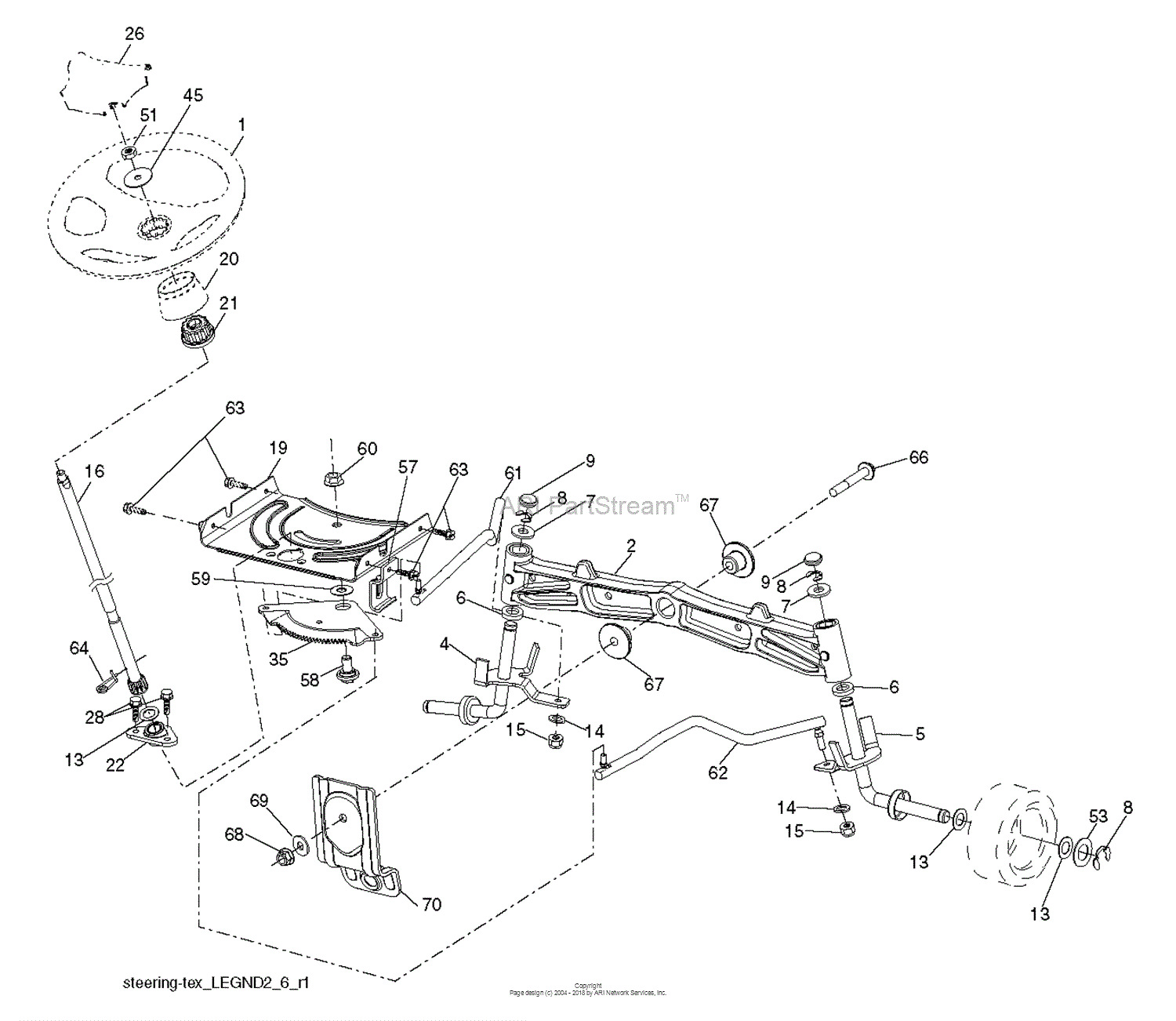 Dixon D24KH54 - 96046003700 (2011-09) Parts Diagram for STEERING