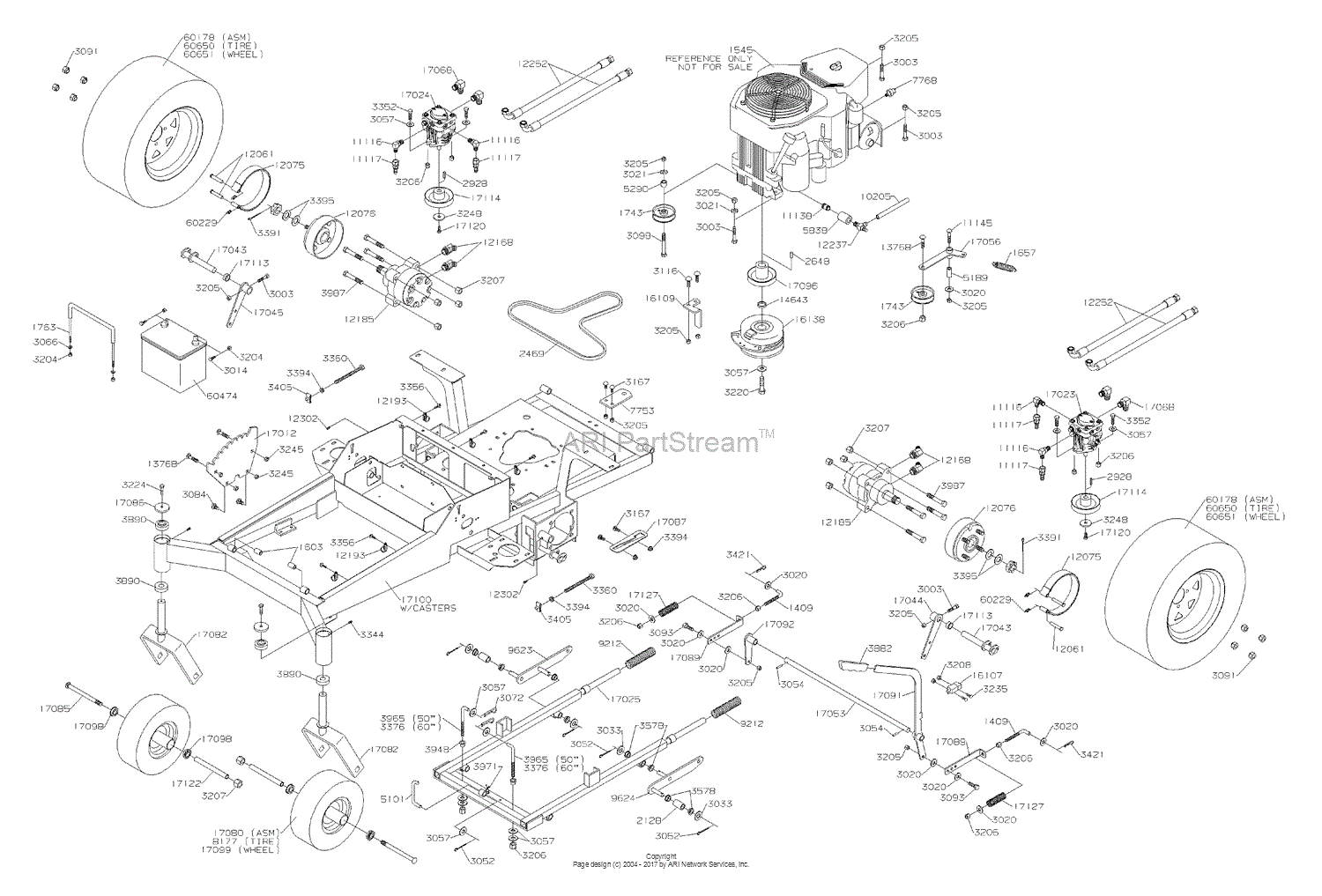 Dixon 2300-50 (2004) Parts Diagram for CHASSIS