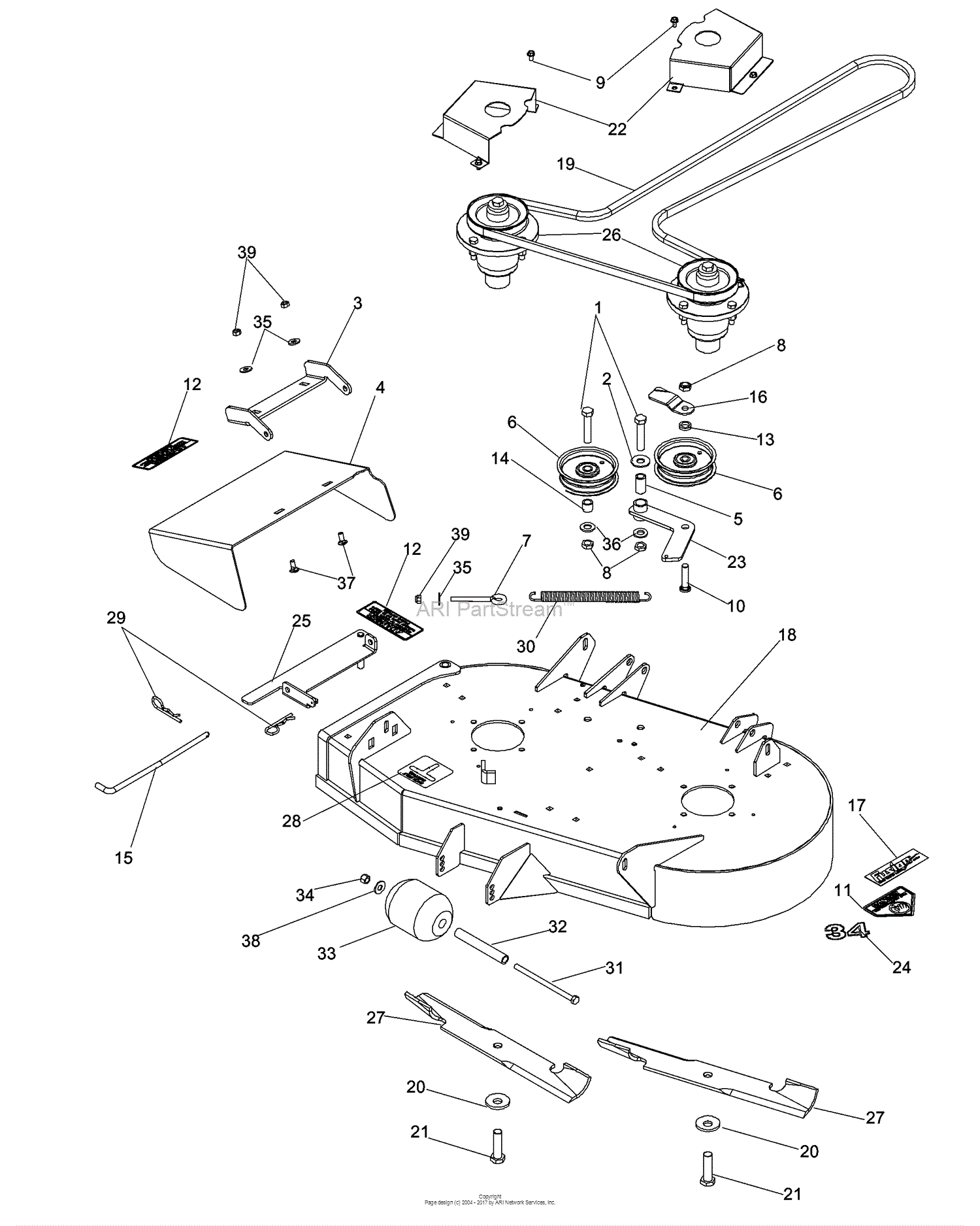 Dixon BLACK BEAR ZTR 34 KAWASAKI - 968999731 (2008) Parts Diagram for ...