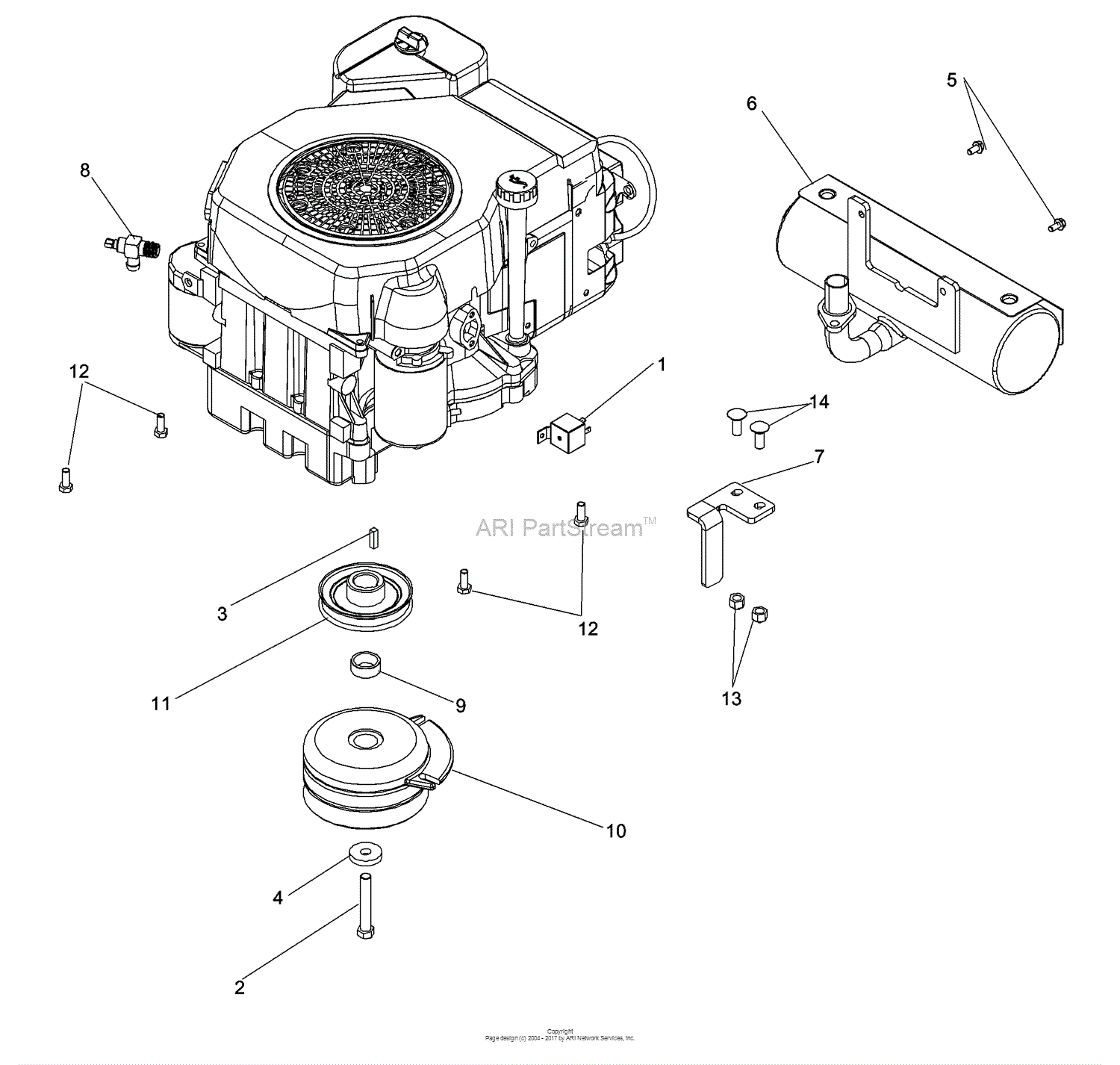 Dixon BLACK BEAR ZTR 44 KOHLER - 968999565 (2007) Parts Diagram for