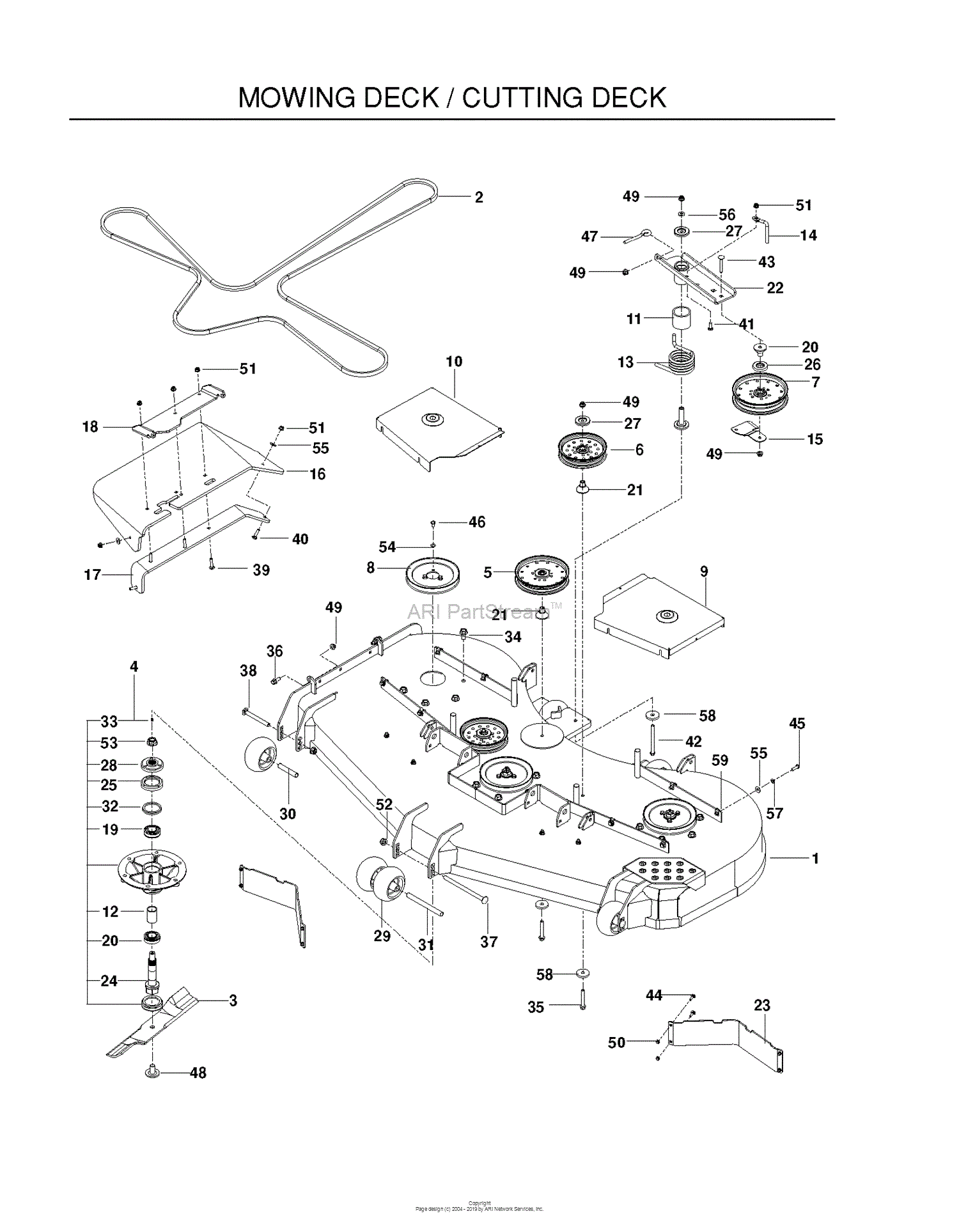 Dixon DX260 BF - 966651302 (2012-04) Parts Diagram for MOWER DECK ...