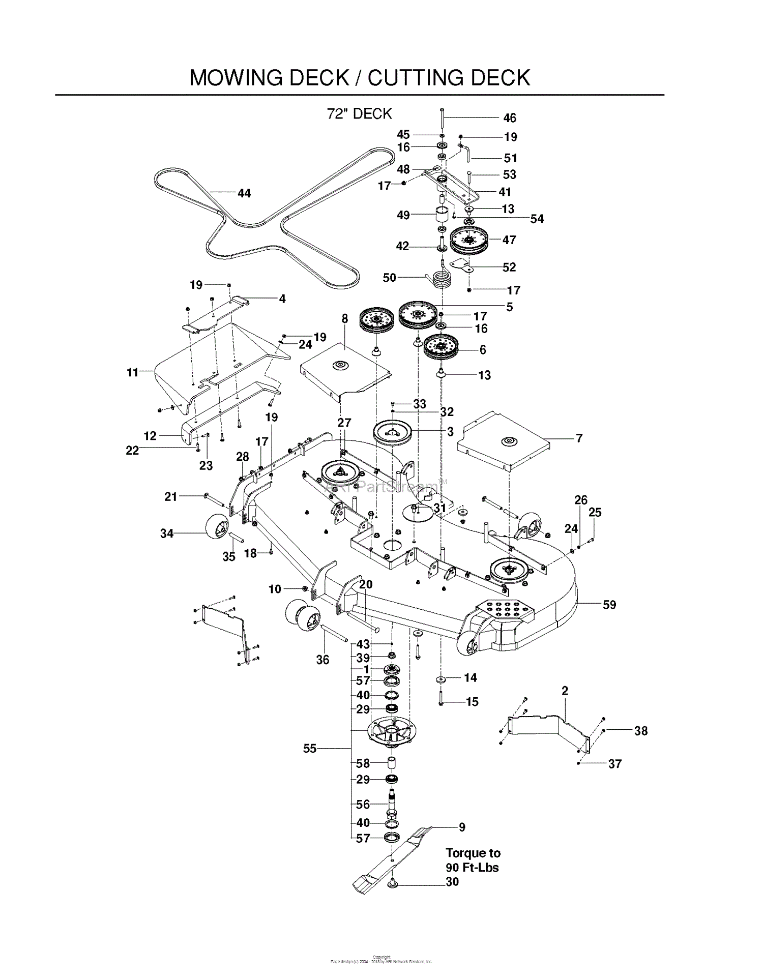 Dixon DX272 BF - 966651502 (2011-01) Parts Diagram for MOWER DECK ...