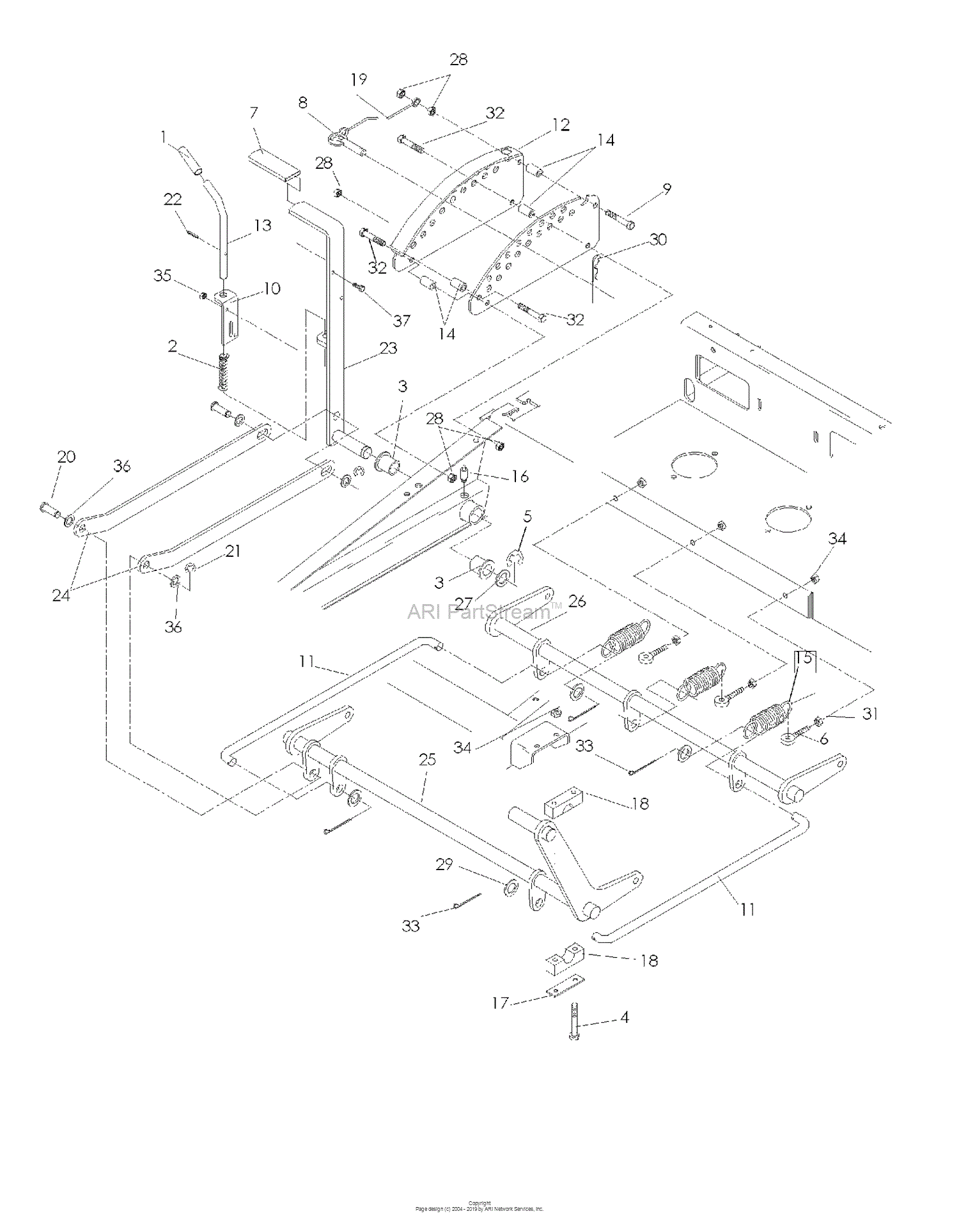 Dixon GRIZZLY 60 - 968999590 (2008-05) Parts Diagram for MOWER LIFT ...