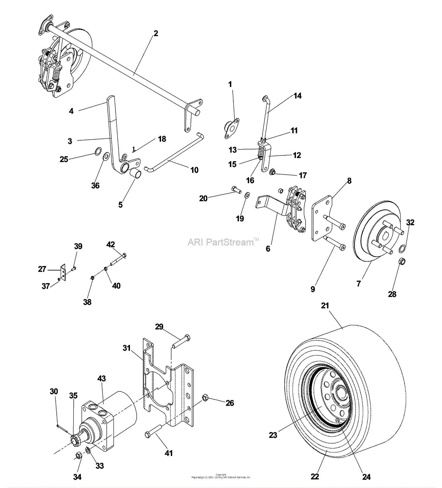 Dixon KODIAK 52 20HP KOHLER 968999578 (2007) Parts Diagram for