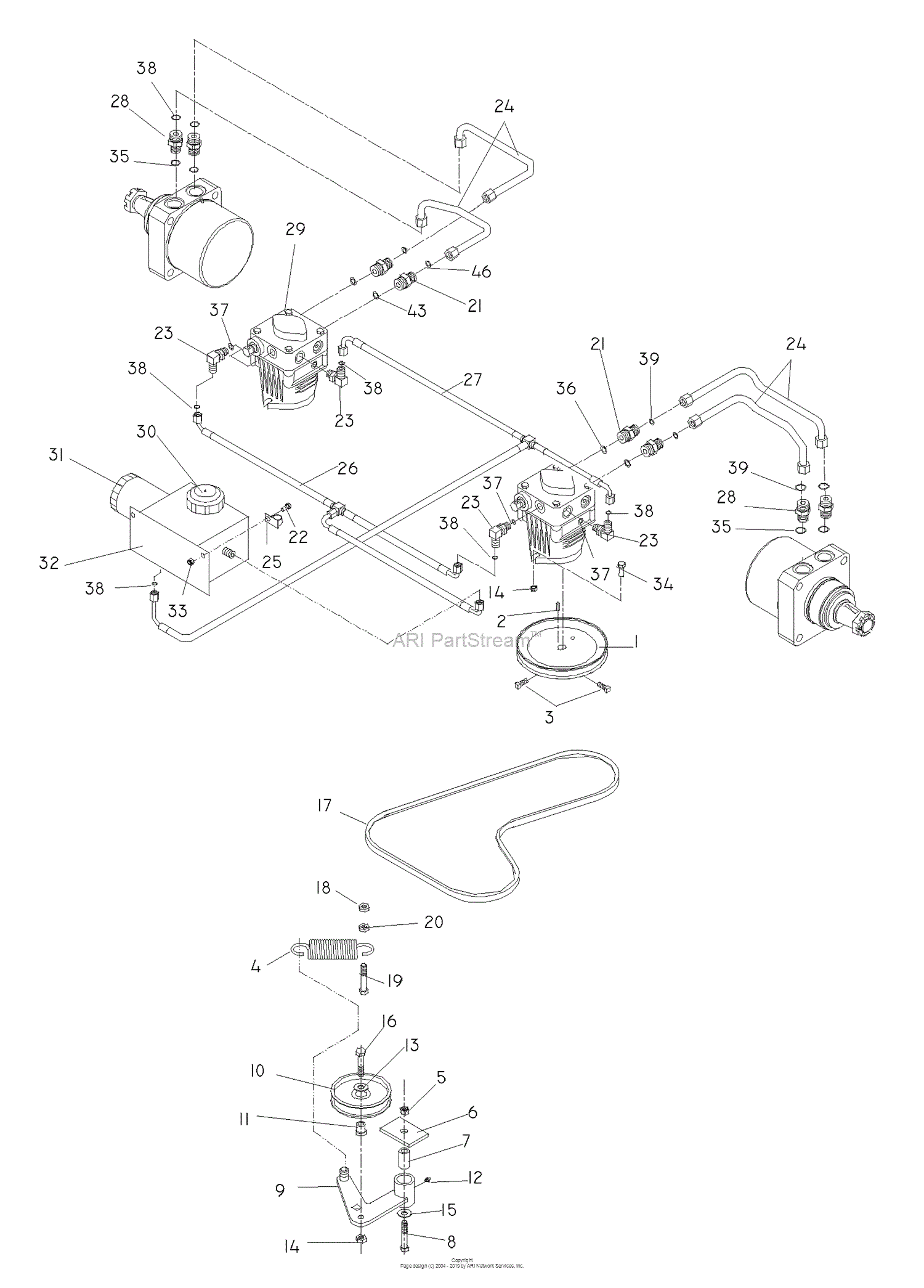 Dixon KODIAK 52 25HP KOHLER - 968999579 (2008) Parts Diagram for ...