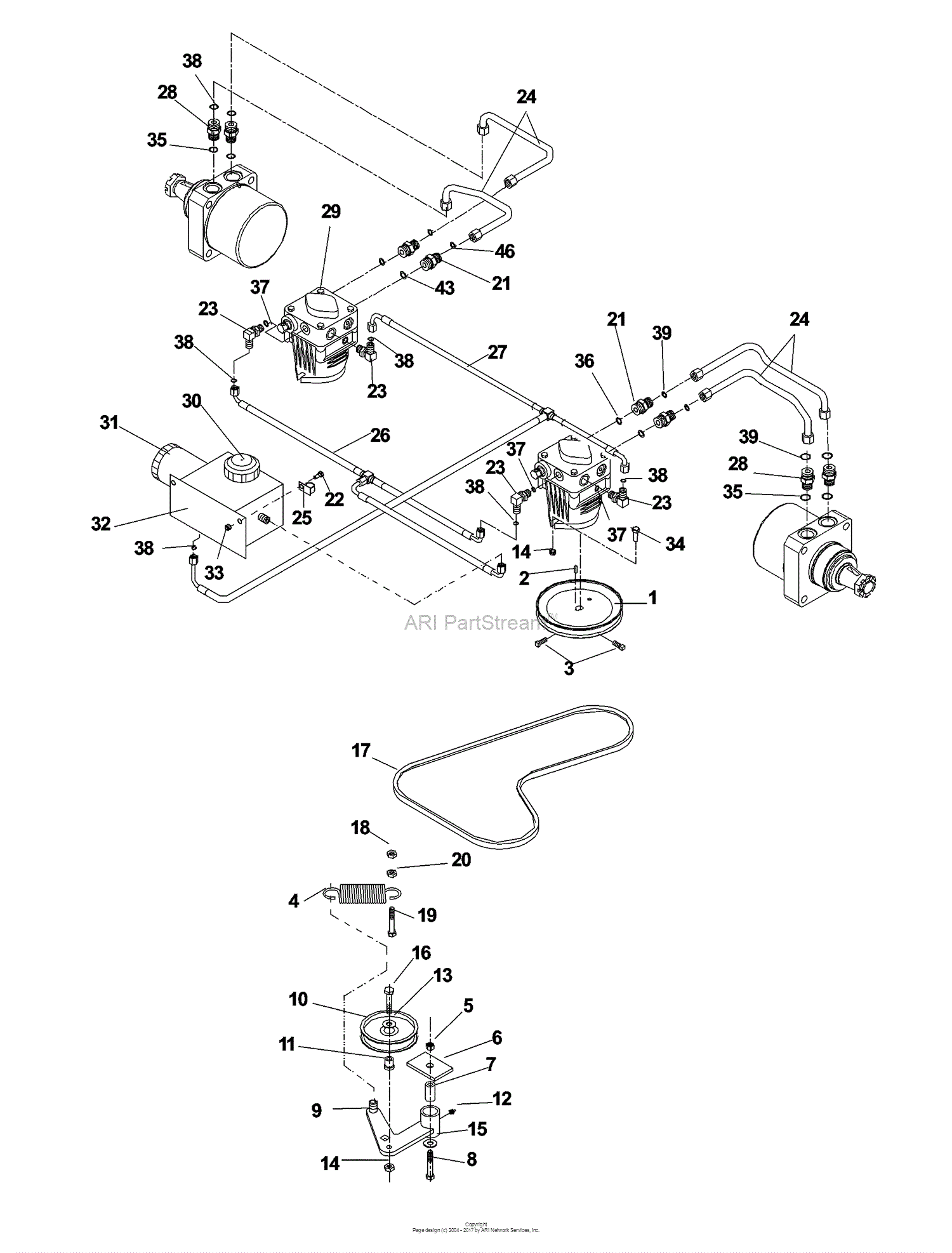 Dixon KODIAK 60 25HP KOHLER - 968999580 (2007) Parts Diagram for