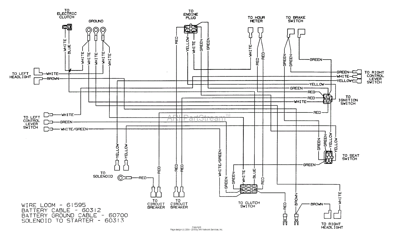 Dixon Ztr 6025  2001  Parts Diagram For Wiring