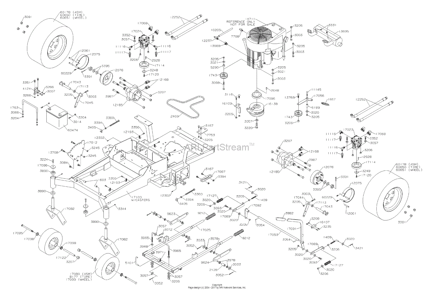 Dixon 1950-50 (2004) Parts Diagram for CHASSIS