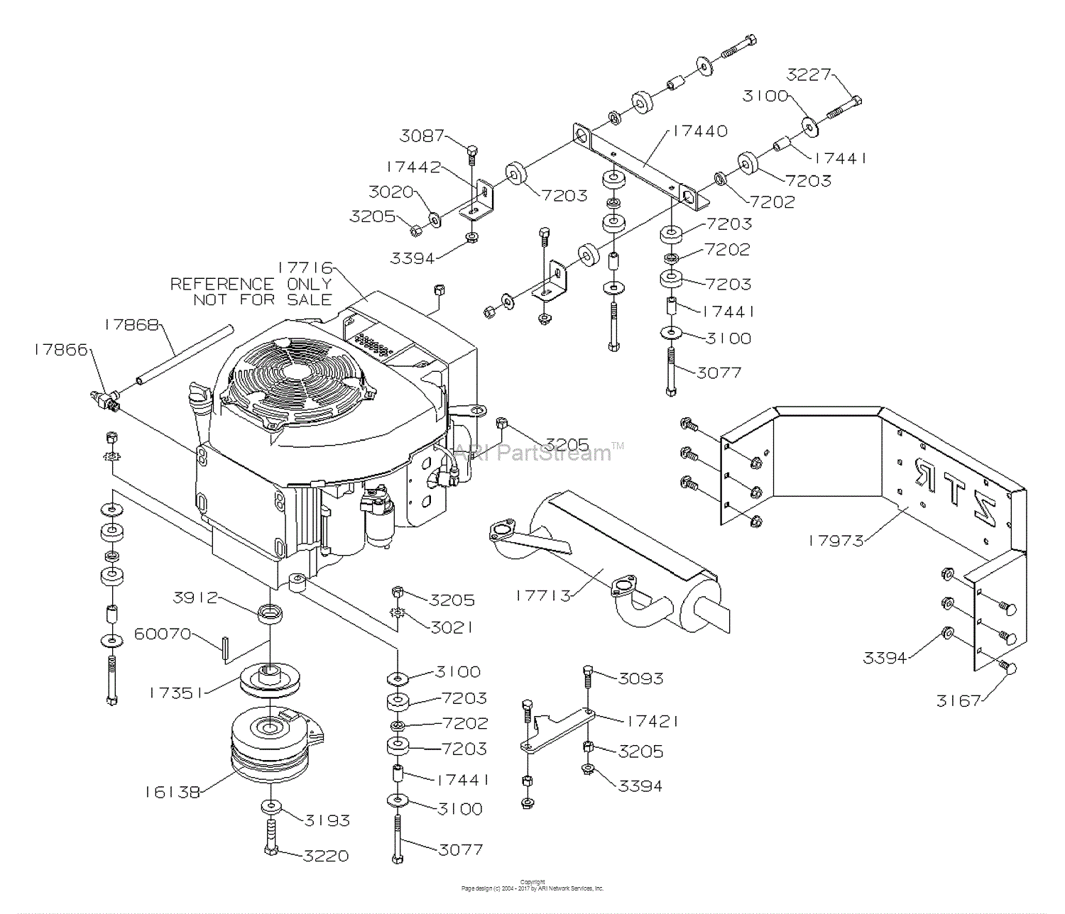 Dixon Ram 44  2005  Parts Diagram For Engine  Honda
