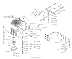 Dixon RAM 44 (2005) Parts Diagram for MOWER DECK