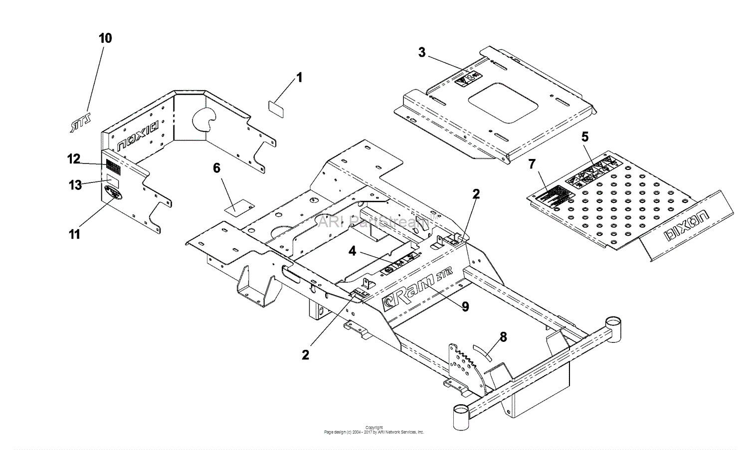 Dixon RAM 50 26HP B&S - 968999552 (2007) Parts Diagram for ... dixon ram 50 belt diagram 
