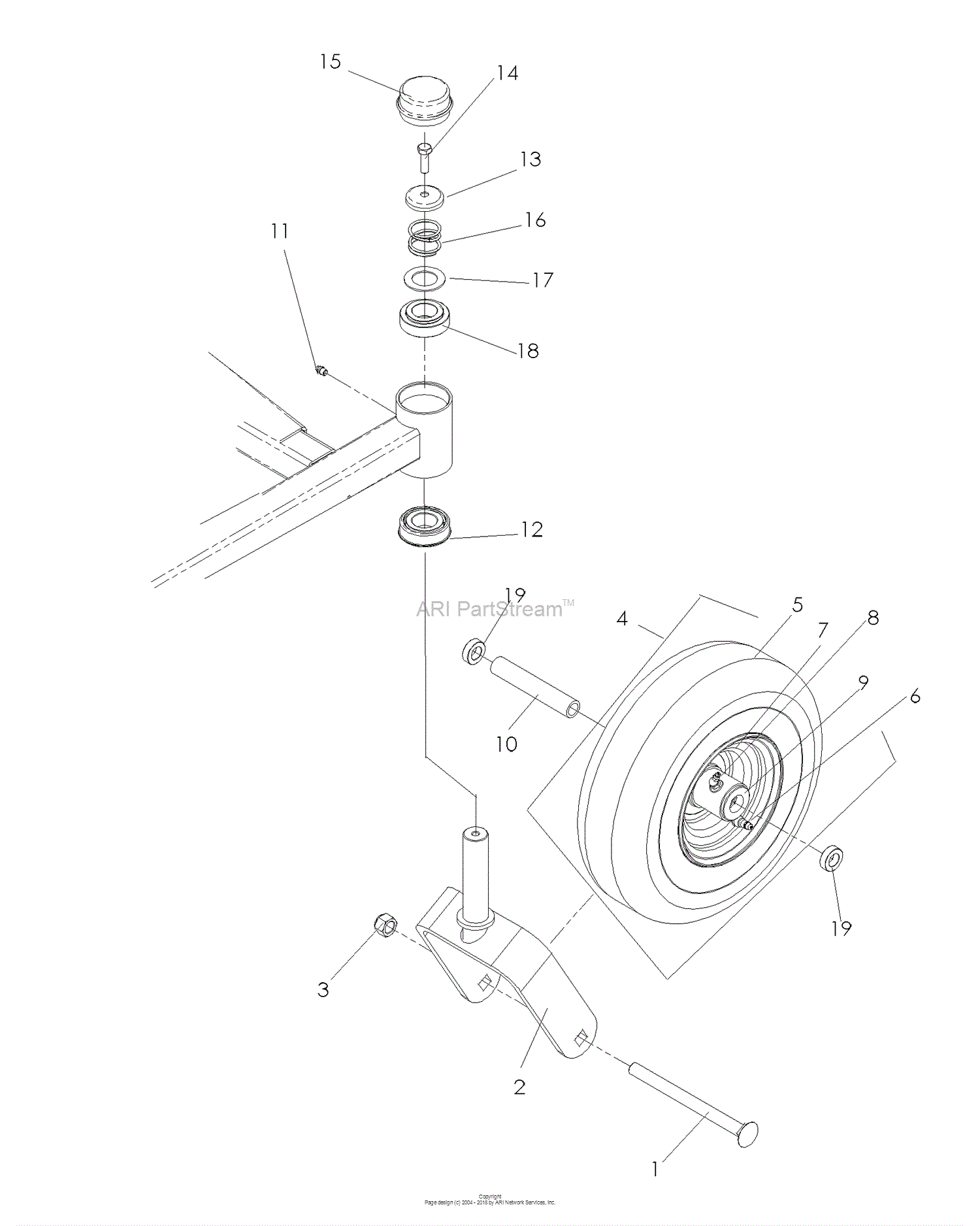 Dixon Ram 50 B&s - 968999552 (2008) Parts Diagram For Casters