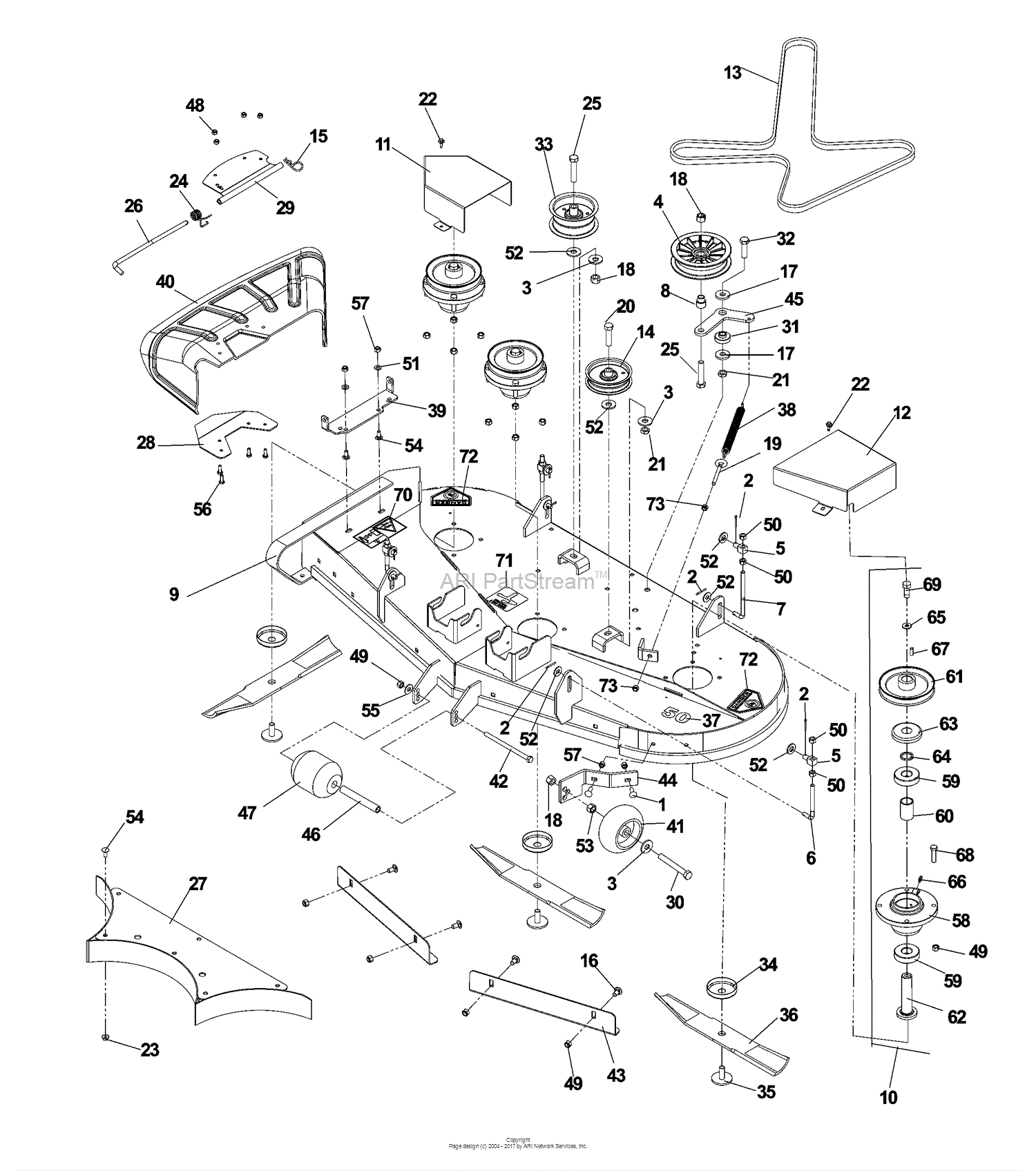 Dixon RAM MAG 50 20 KOHLER - 968999563 (2007) Parts ... dixon ram 50 belt diagram 