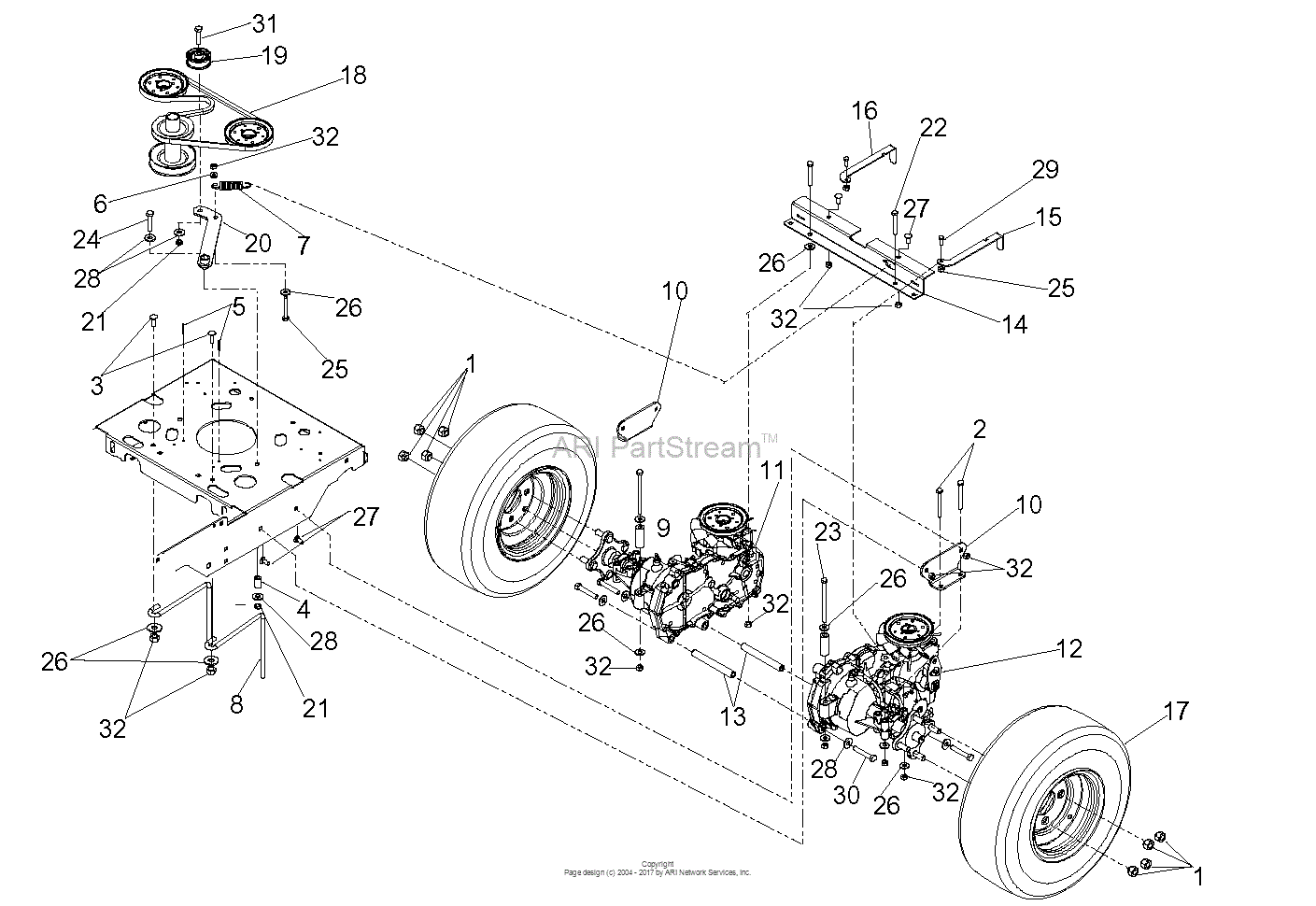 Dixon Speedztr 30 968999545 2007 Parts Diagram For Drive Assembly. black ki...