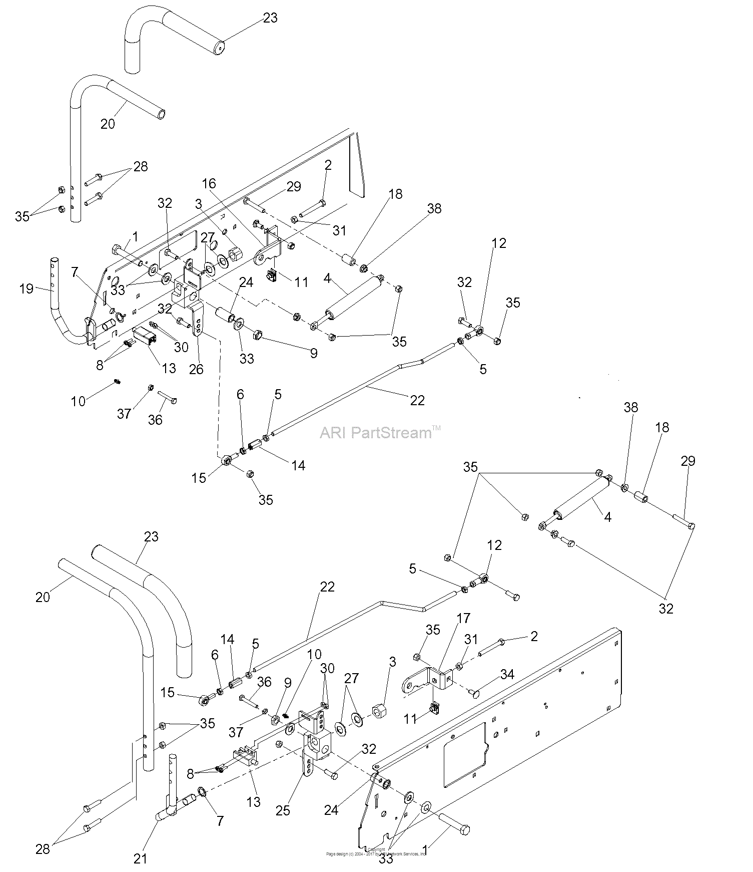 Dixon SPEEDZTR 30 - 968999545 (2007) Parts Diagram for MOTION ASSEMBLY