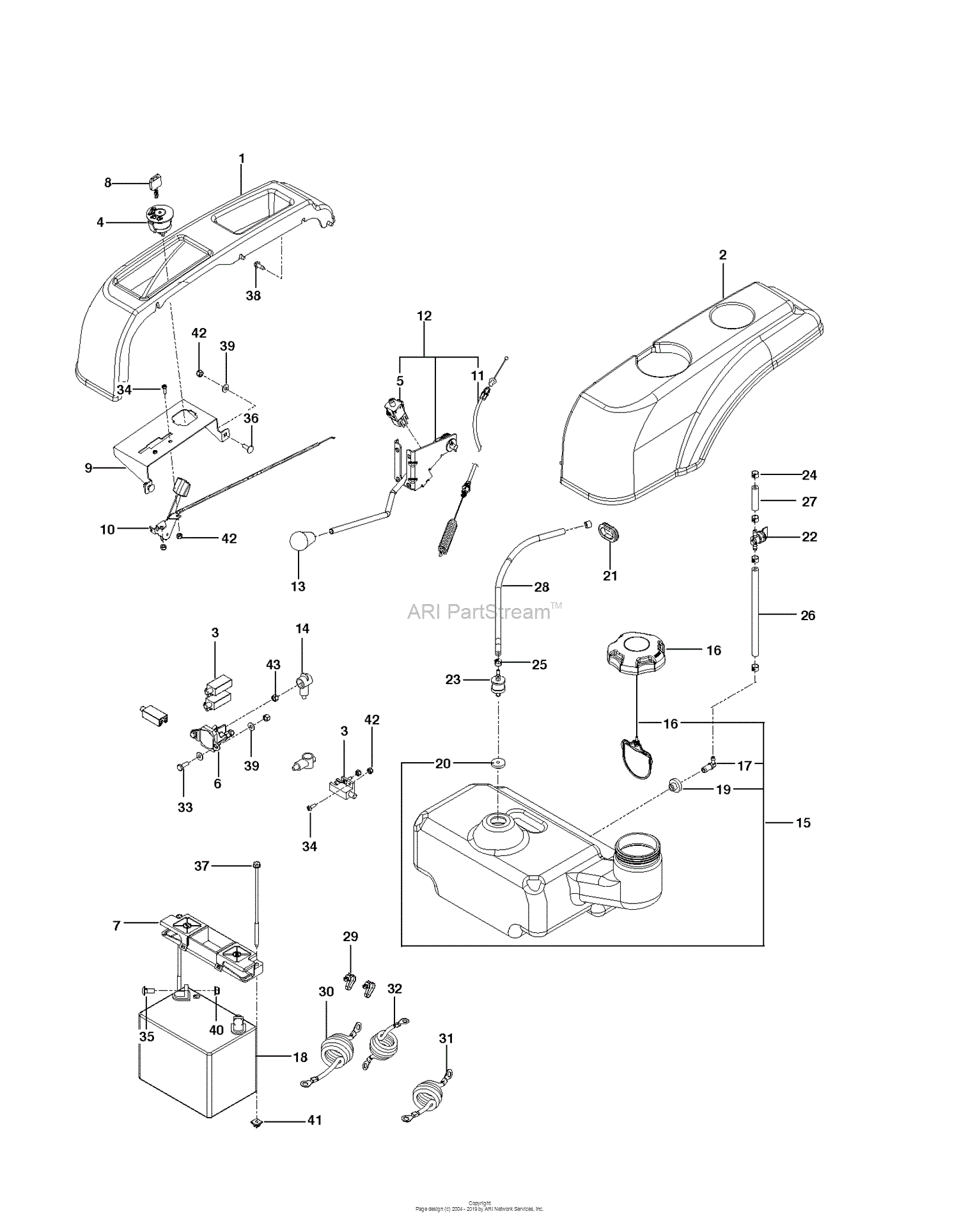 Dixon SPEEDZTR 30 BF - 966676101 (2013-08) Parts Diagram for FUEL SYSTEM