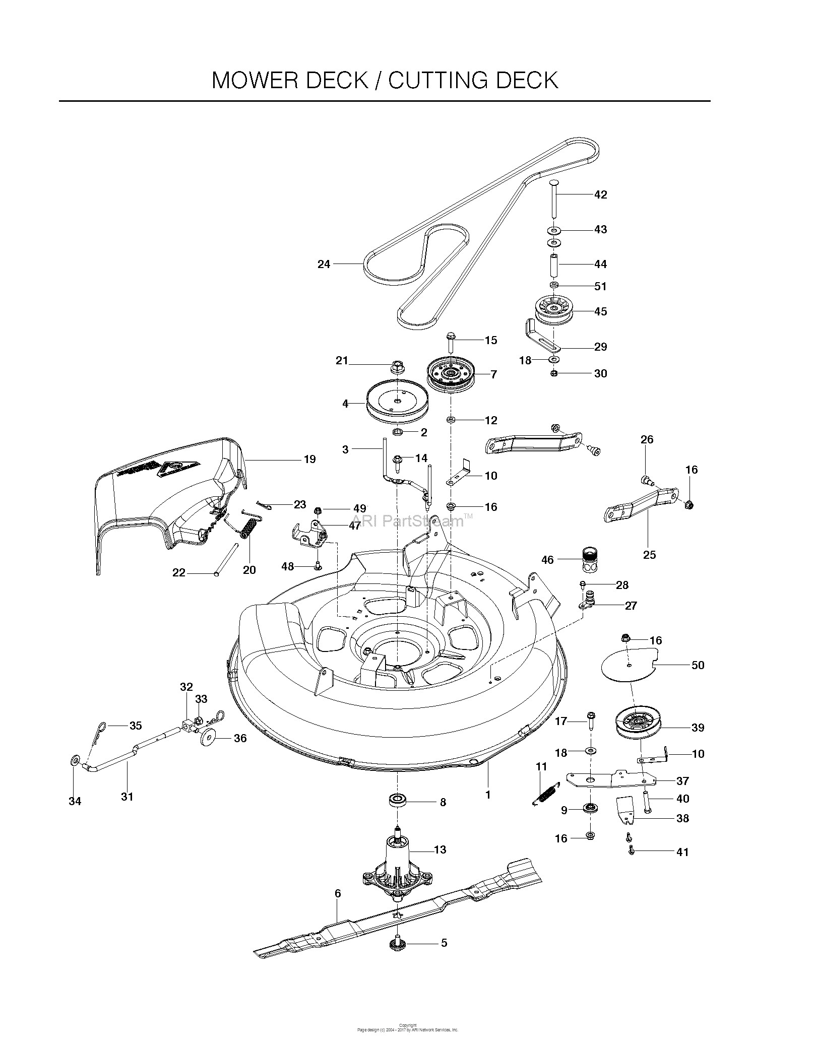 Dixon SPEEDZTR 3016 CA - 966504101 (2010-01) Parts Diagram for MOWER ...