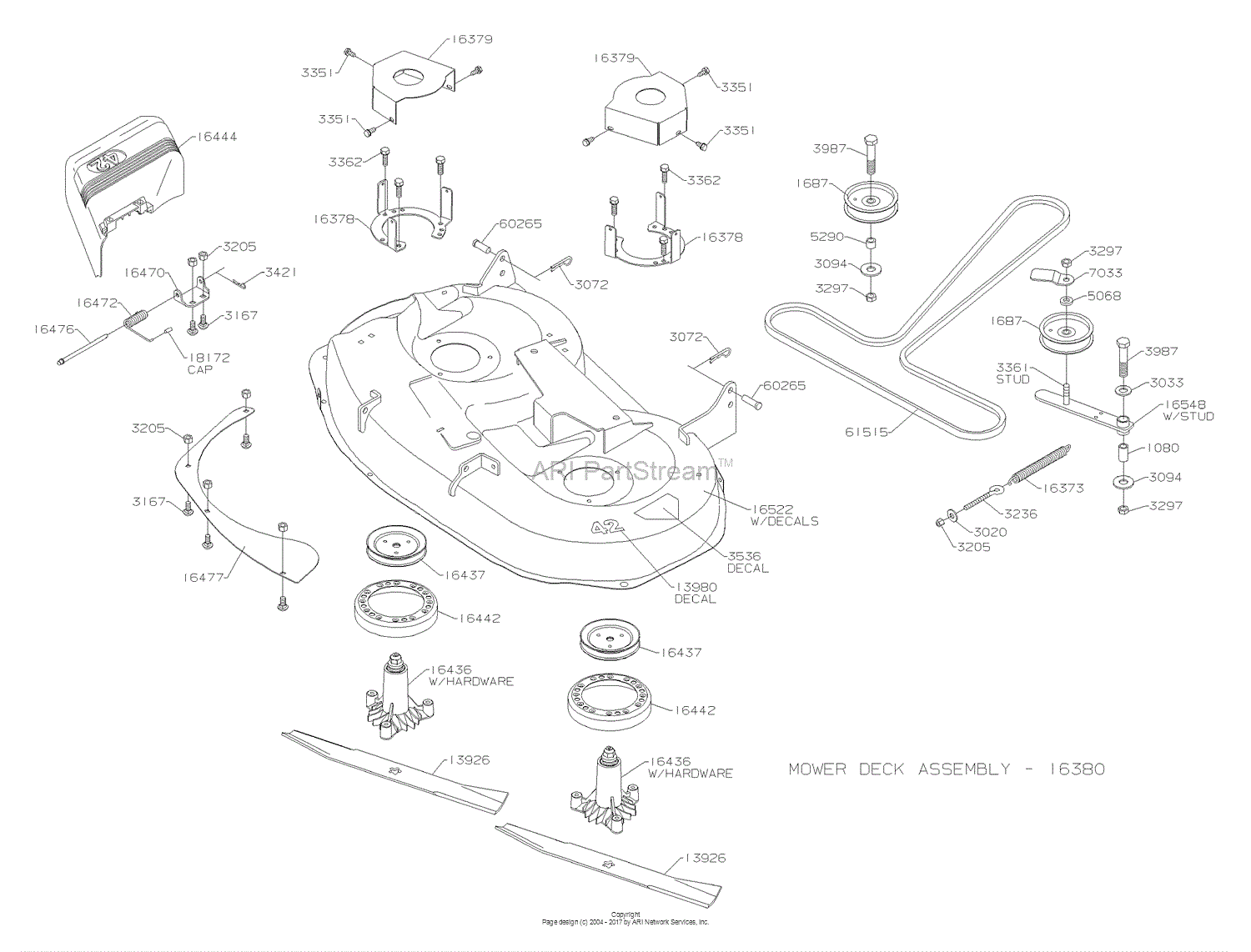 Dixon SPEEDZTR 42 (2005) Parts Diagram for MOWER DECK wiring diagrams car wash 