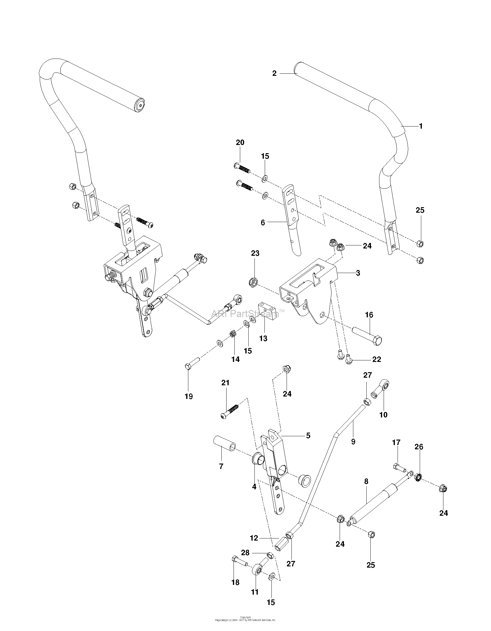 Dixon SPEEDZTR 46 - 966657801 (2013-08) Parts Diagram for STEERING