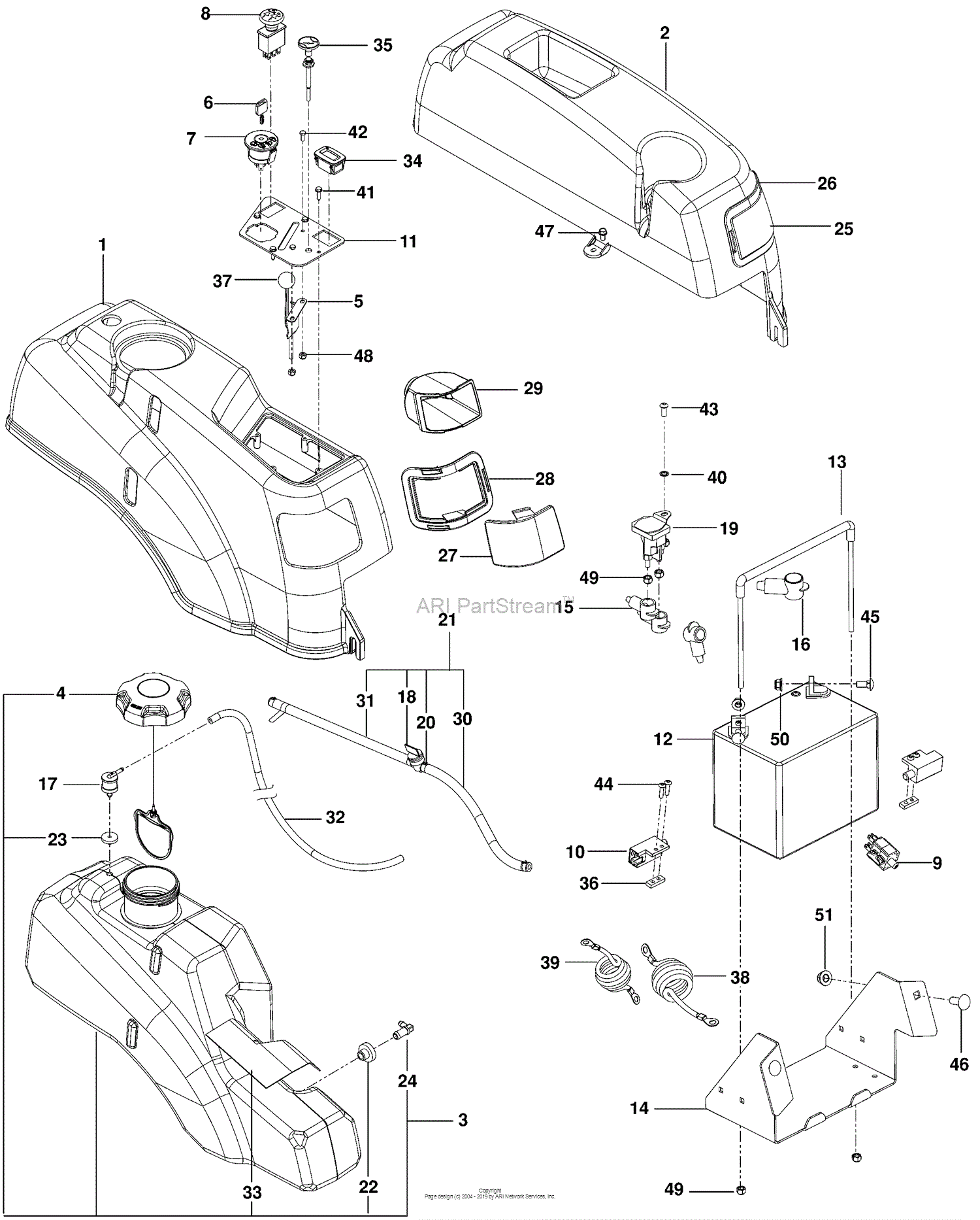 Dixon SPEEDZTR 48 - 966698603 (2013-11) Parts Diagram for IGNITION SYSTEM