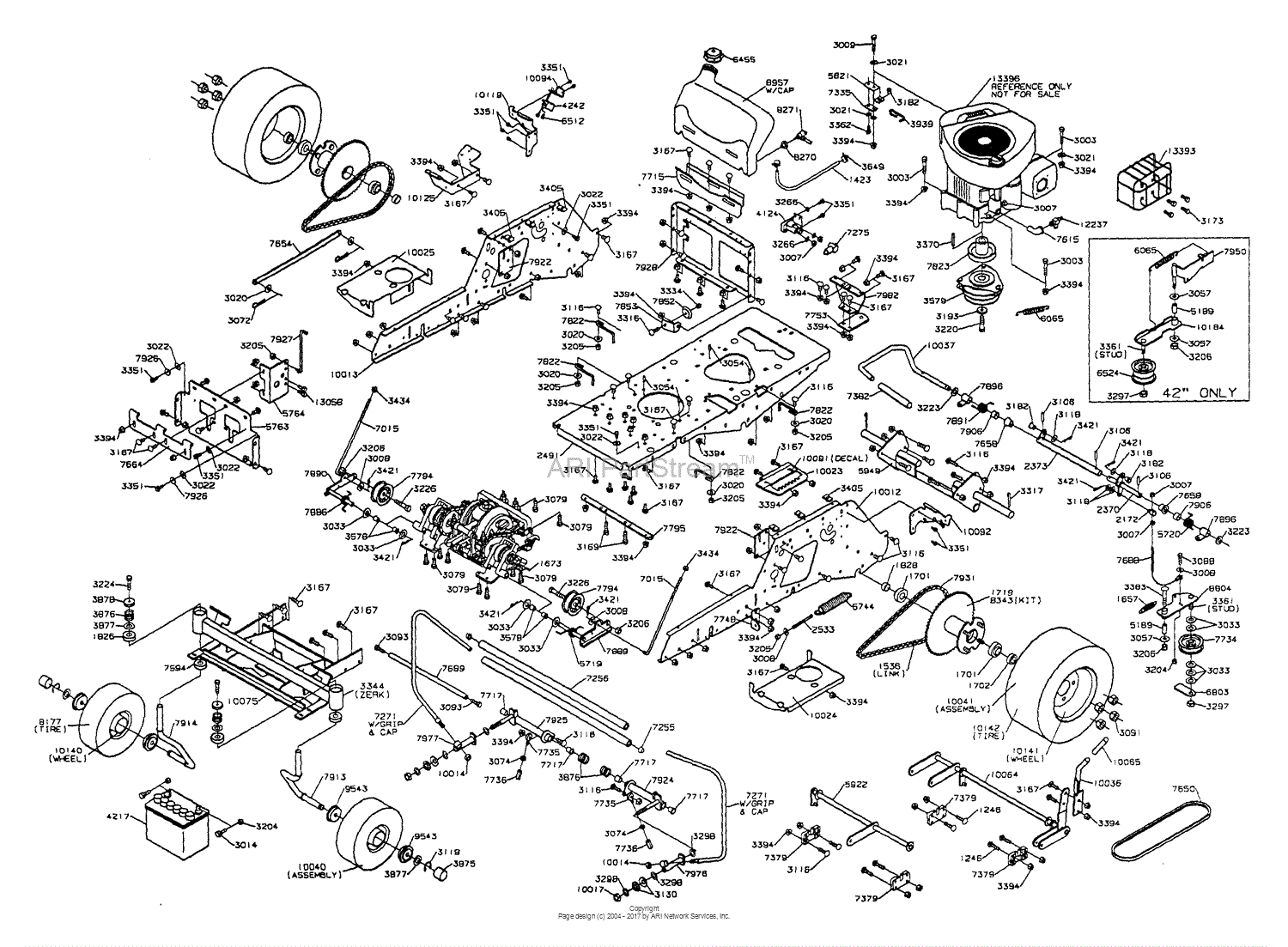 Dixon ZTR 3014 (2002) Parts Diagram for CHASSIS