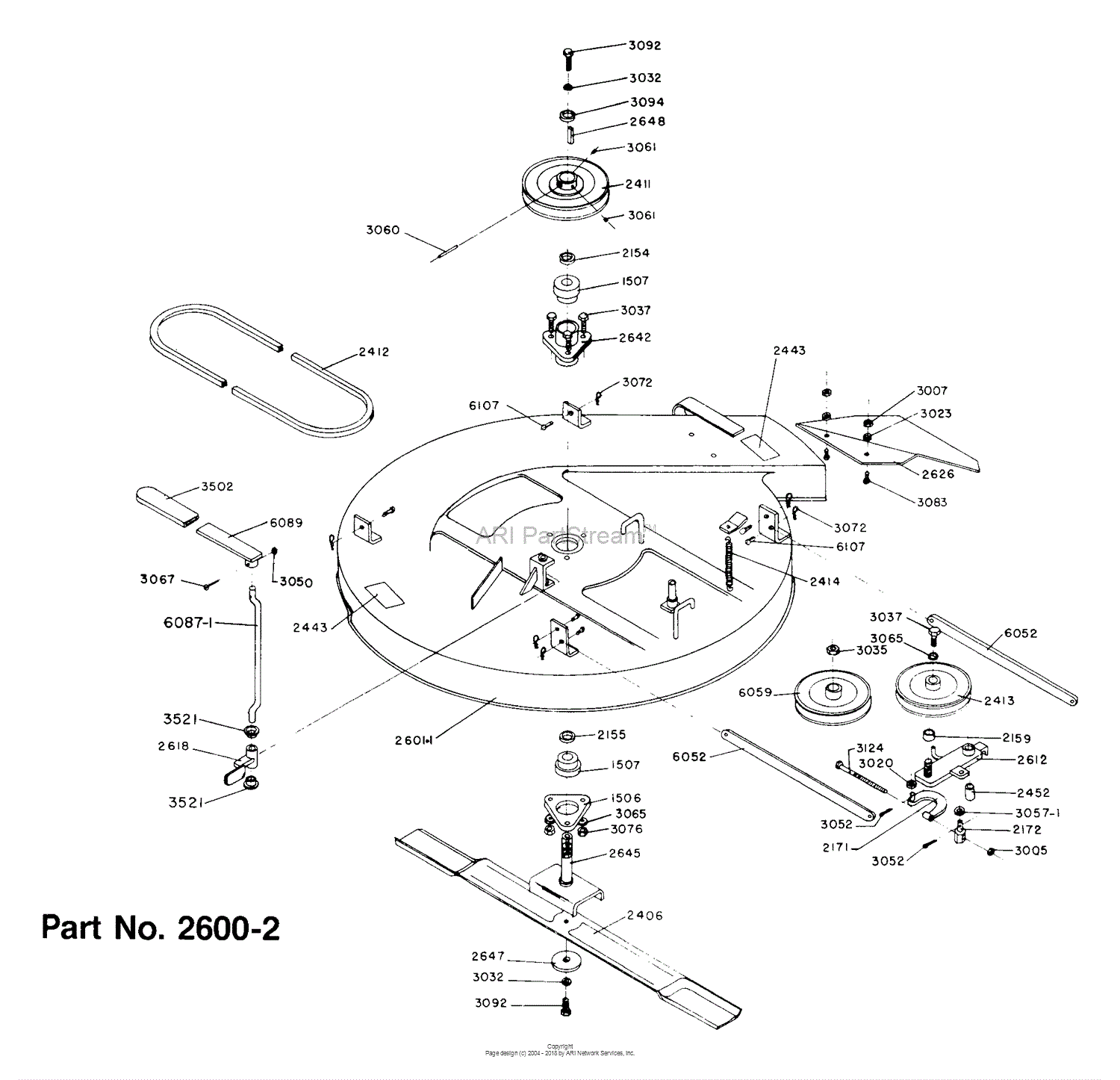 Dixon ZTR 308 (1981) Parts Diagram for MOWER DECK ASSEMBLY 30