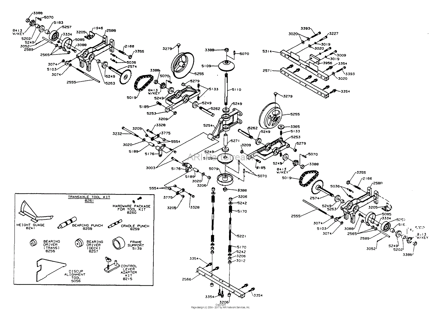 Dixon ZTR 3302 (1994) Parts Diagram for TRANSAXLE ASSEMBLY