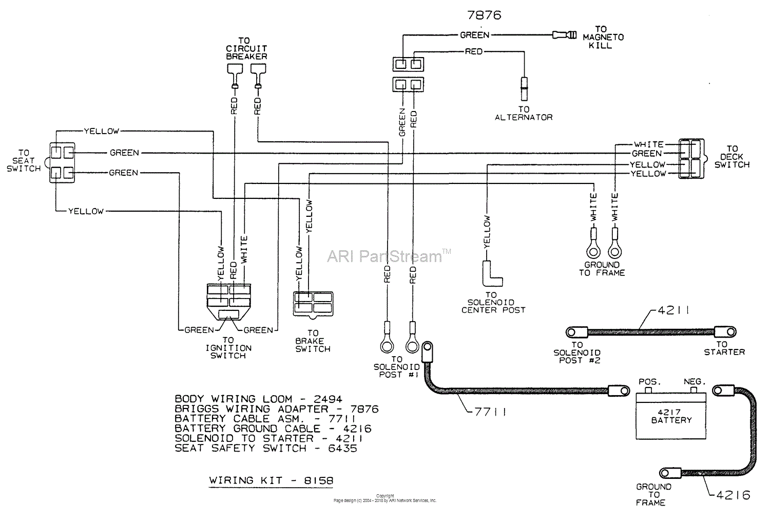 Dixon ZTR 3303 (1998) Parts Diagram for WIRING