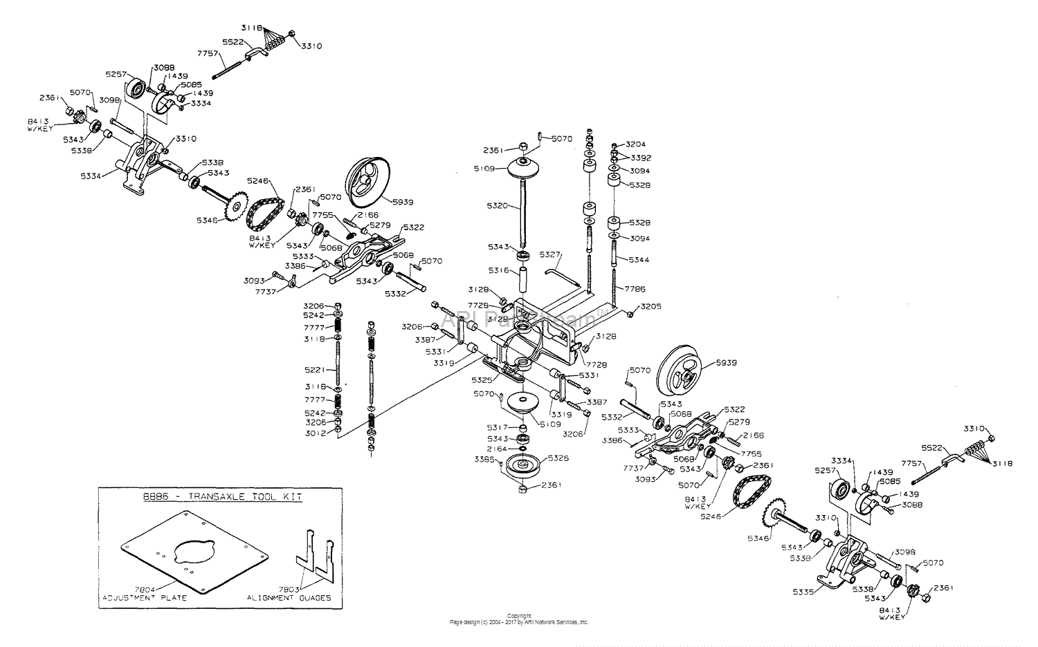 Dixon ZTR 3303 (1999) Parts Diagram for TRANSAXLE gator wiring diagrams 