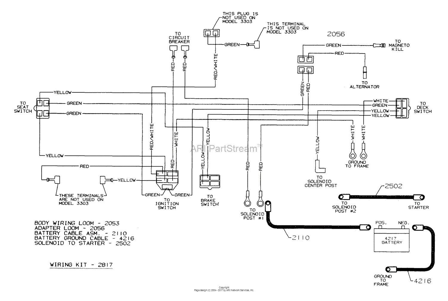 Dixon Ztr 3303  2000  Parts Diagram For Wiring