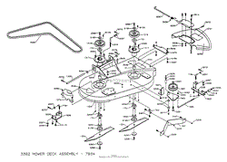 Dixon ZTR 3362 1995 Parts Diagram for MOWER DECK ASSEMBLY