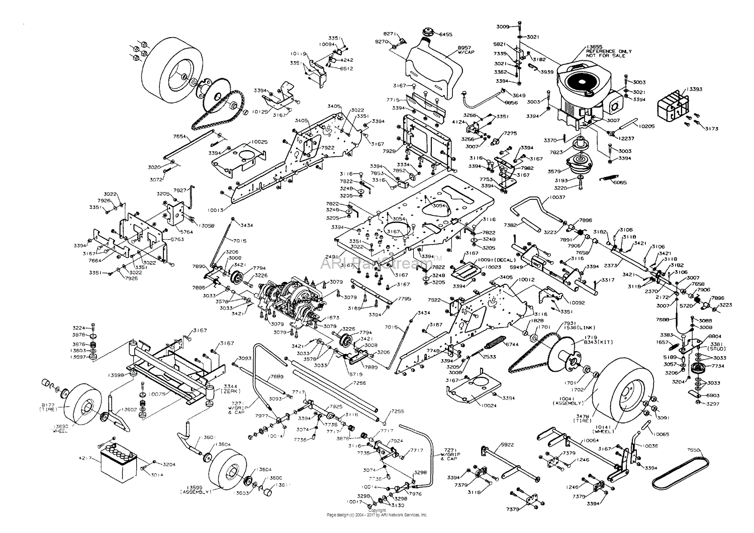 Dixon ZTR 3363 (2003) Parts Diagram for CHASSIS