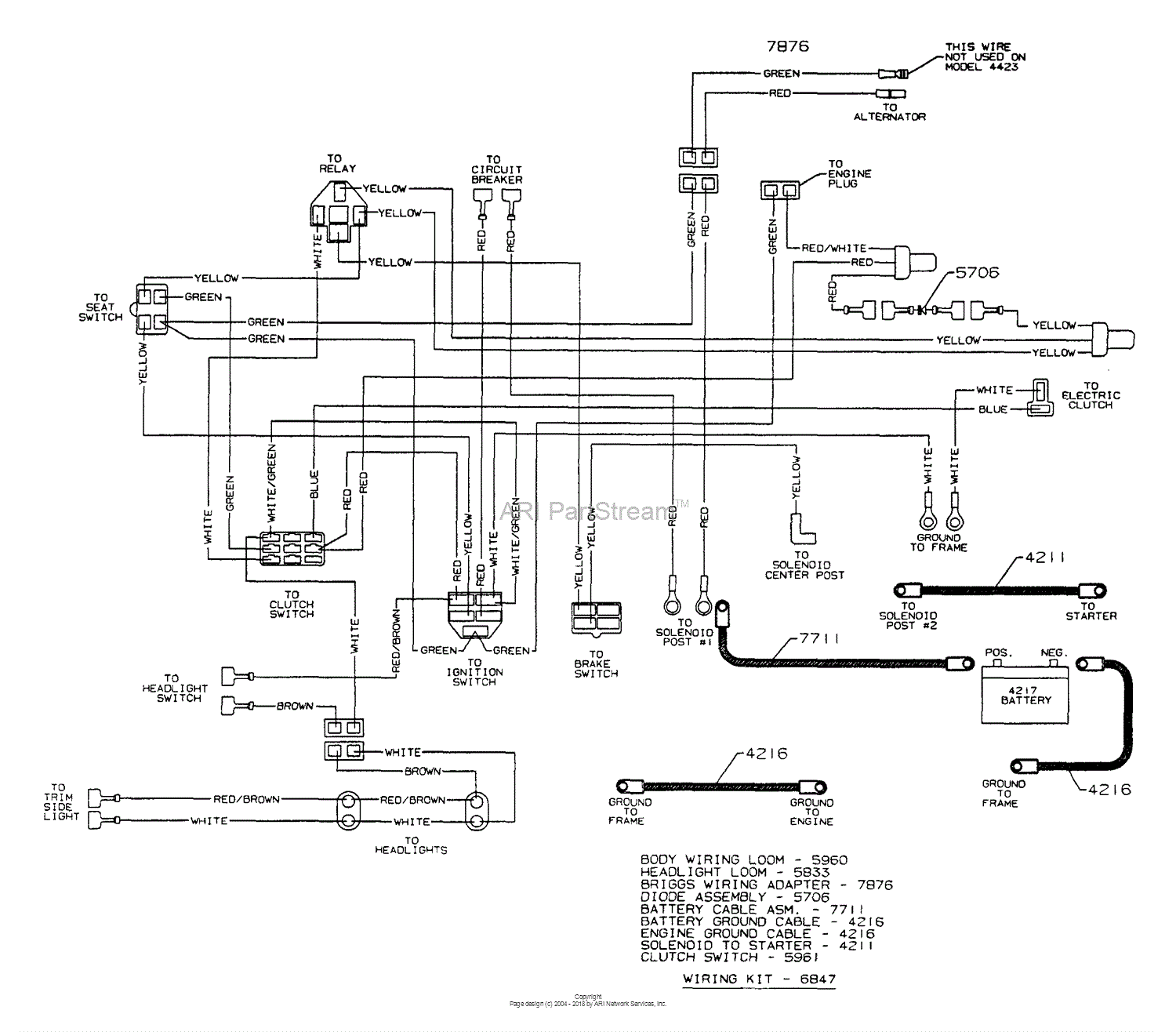 Dixon Ztr 4425 1999 Parts Diagram For