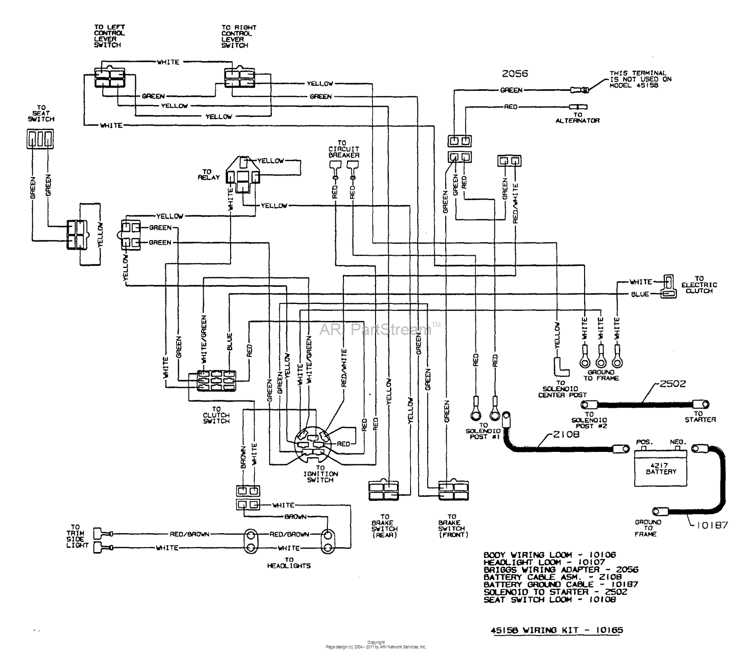 Dixon Ztr 4515b  2002  Parts Diagram For Wiring