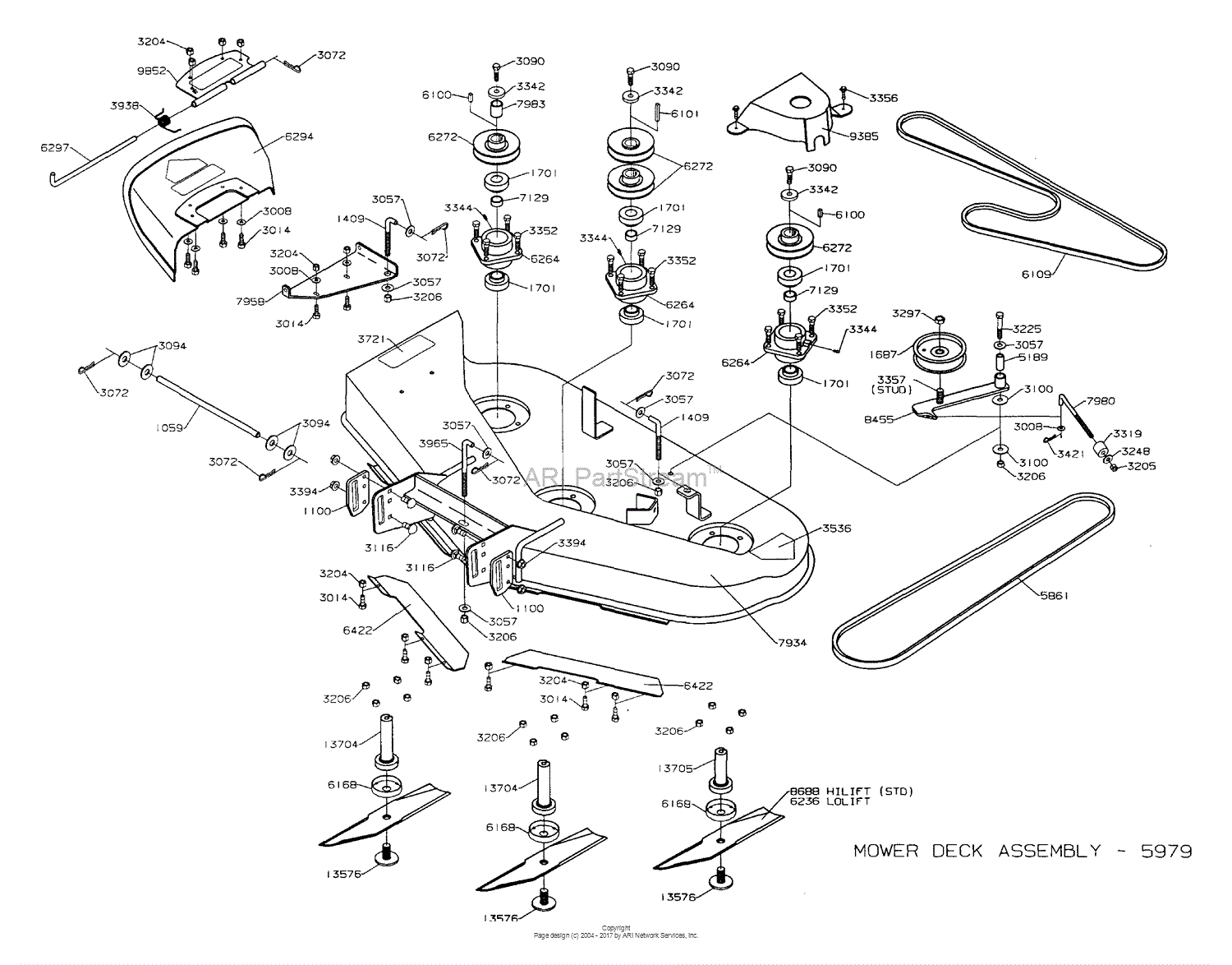 Dixon Ztr 4516k  2003  Parts Diagram For Mower Deck 42 U0026quot