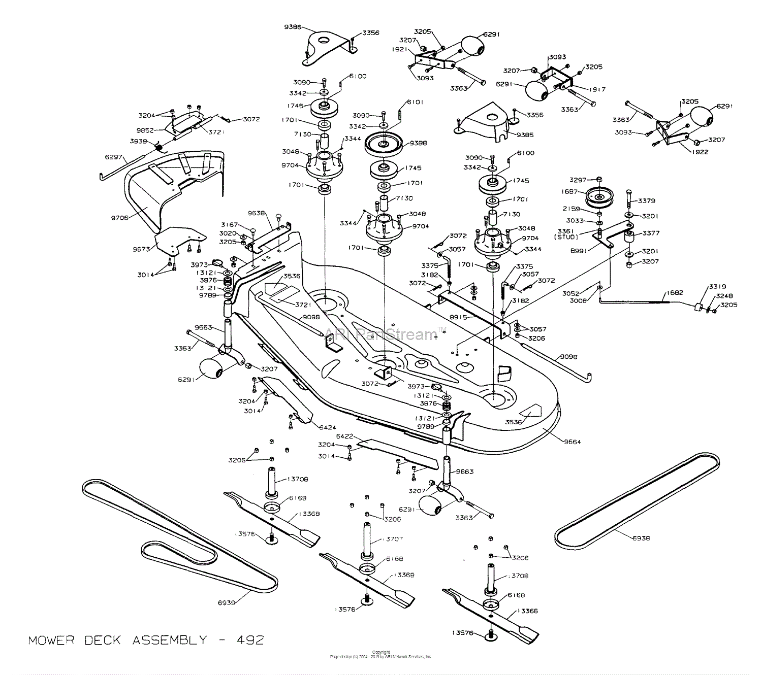 Dixon ZTR 5004 (2003) Parts Diagram for MOWER DECK 60