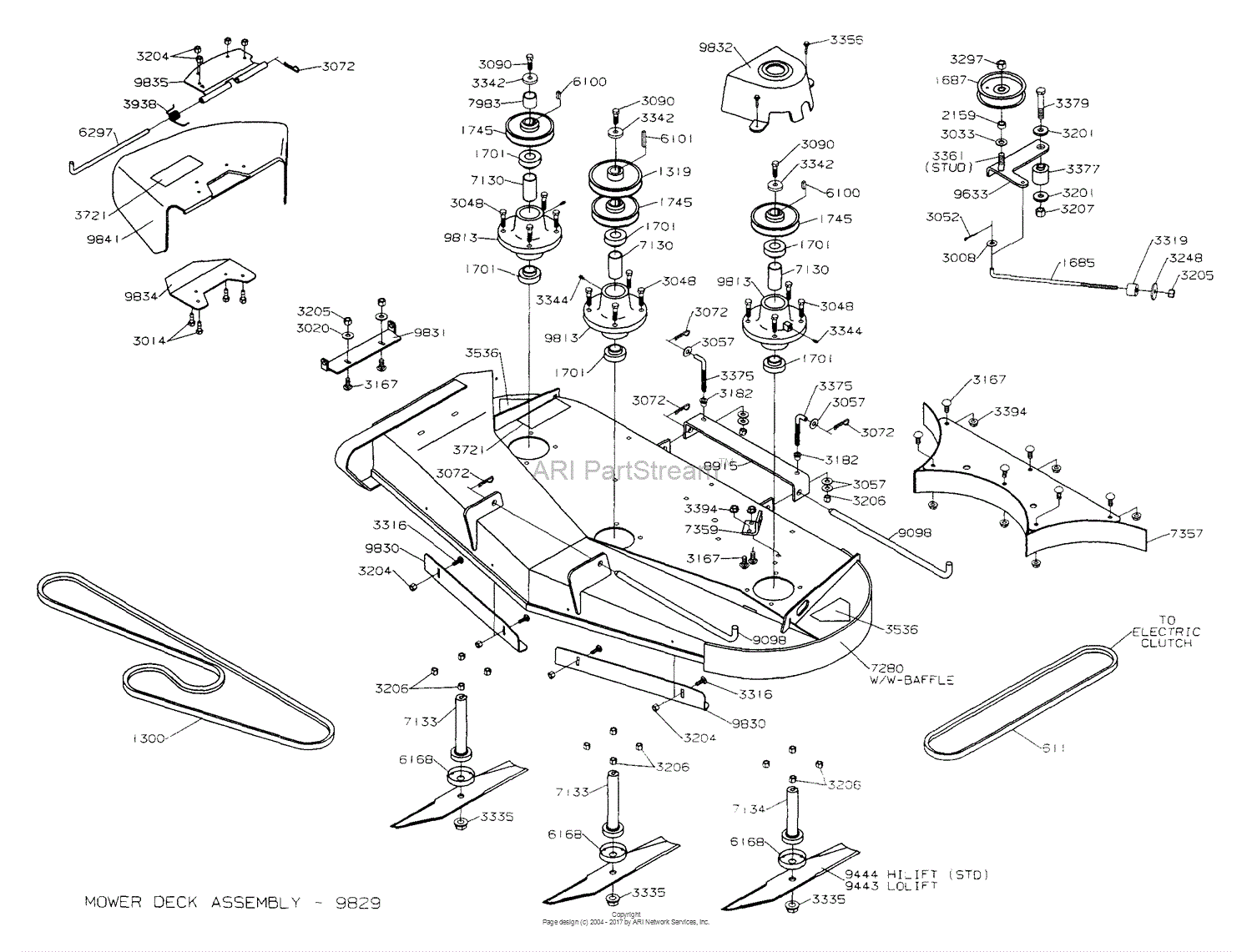 Dixon ZTR 5020 (2000) Parts Diagram for MOWER DECK 50"