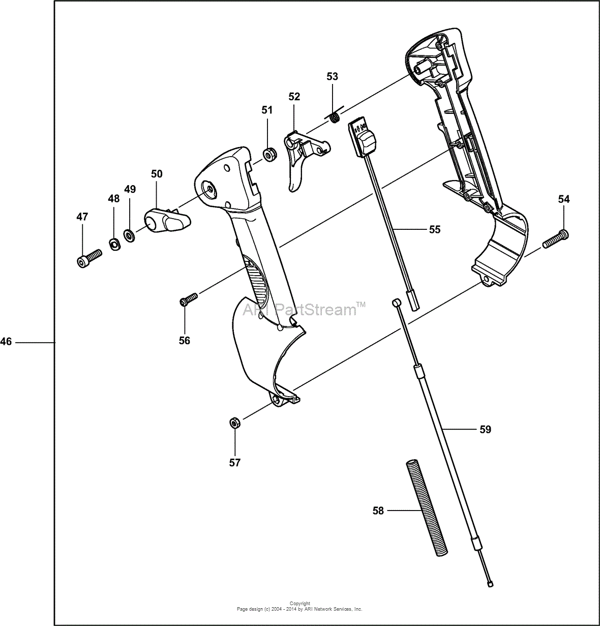 Dolmar PB-7601.4 Blowers Parts Diagram for Control lever