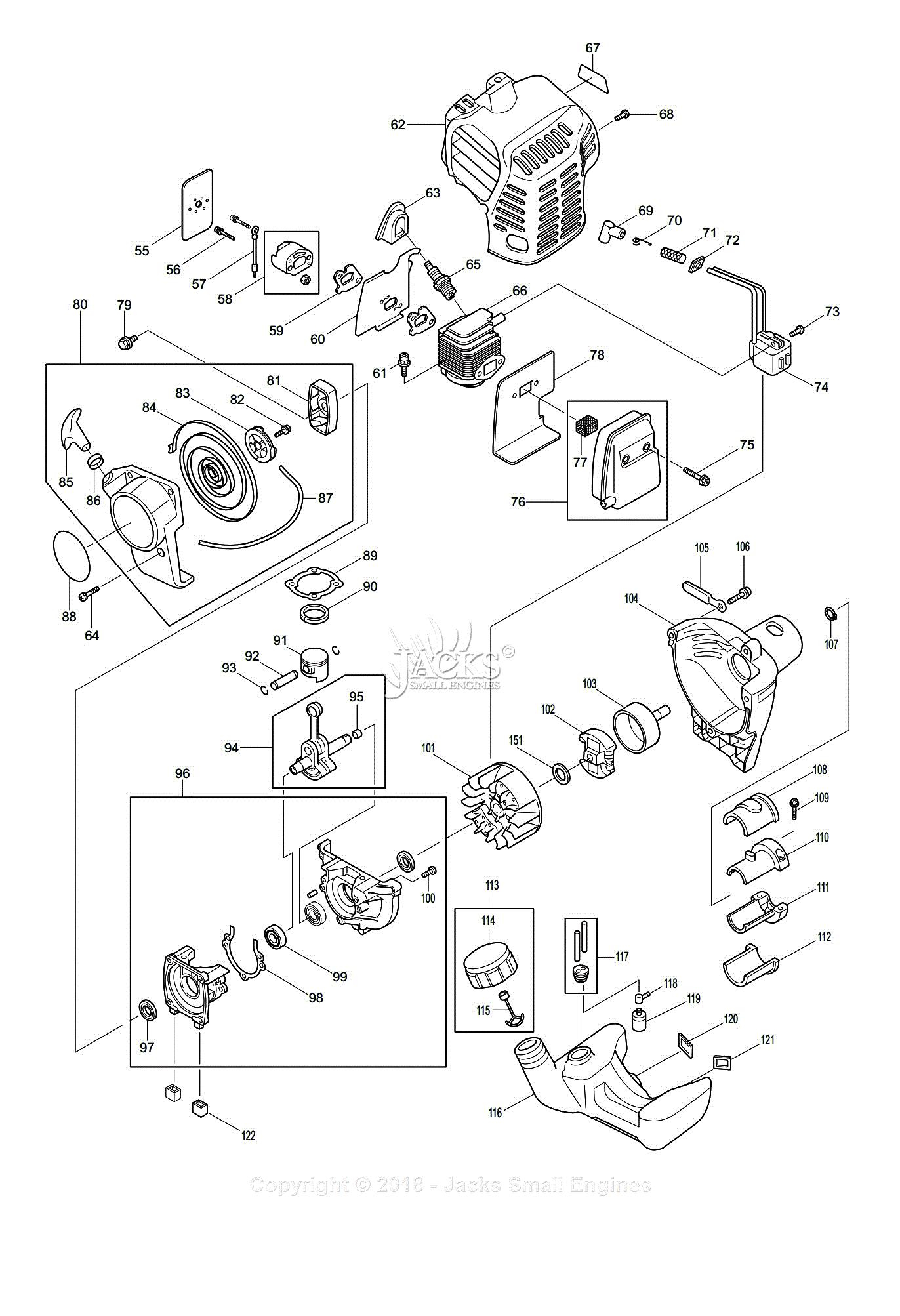 Dolmar Pe 251 String Trimmers And Brush Cutters Parts Diagram For Motor 2855