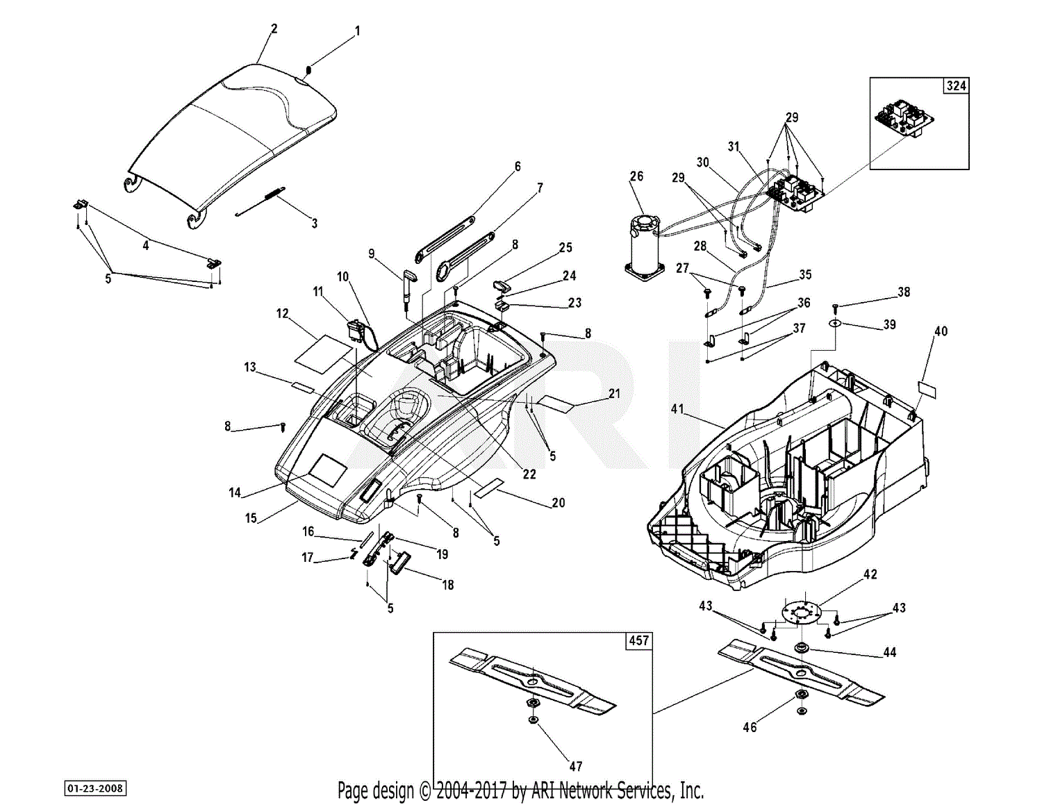 DR Power EM6_2, Battery Powered Lawn Mower SN CE62XXXXX Parts Diagram ...