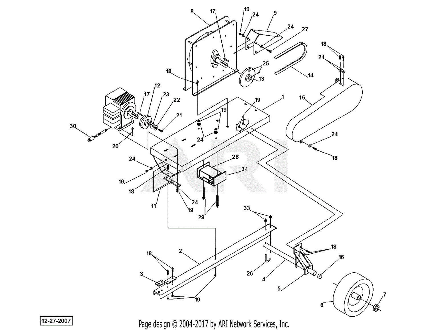 DR Power 12HP Chipper Model# C12-C122-C122E-C123E-CHP (See Notes for ...