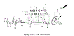 DR Power R300 13.28/15.3 FT-LBS Parts Diagram for R300 Crankcase