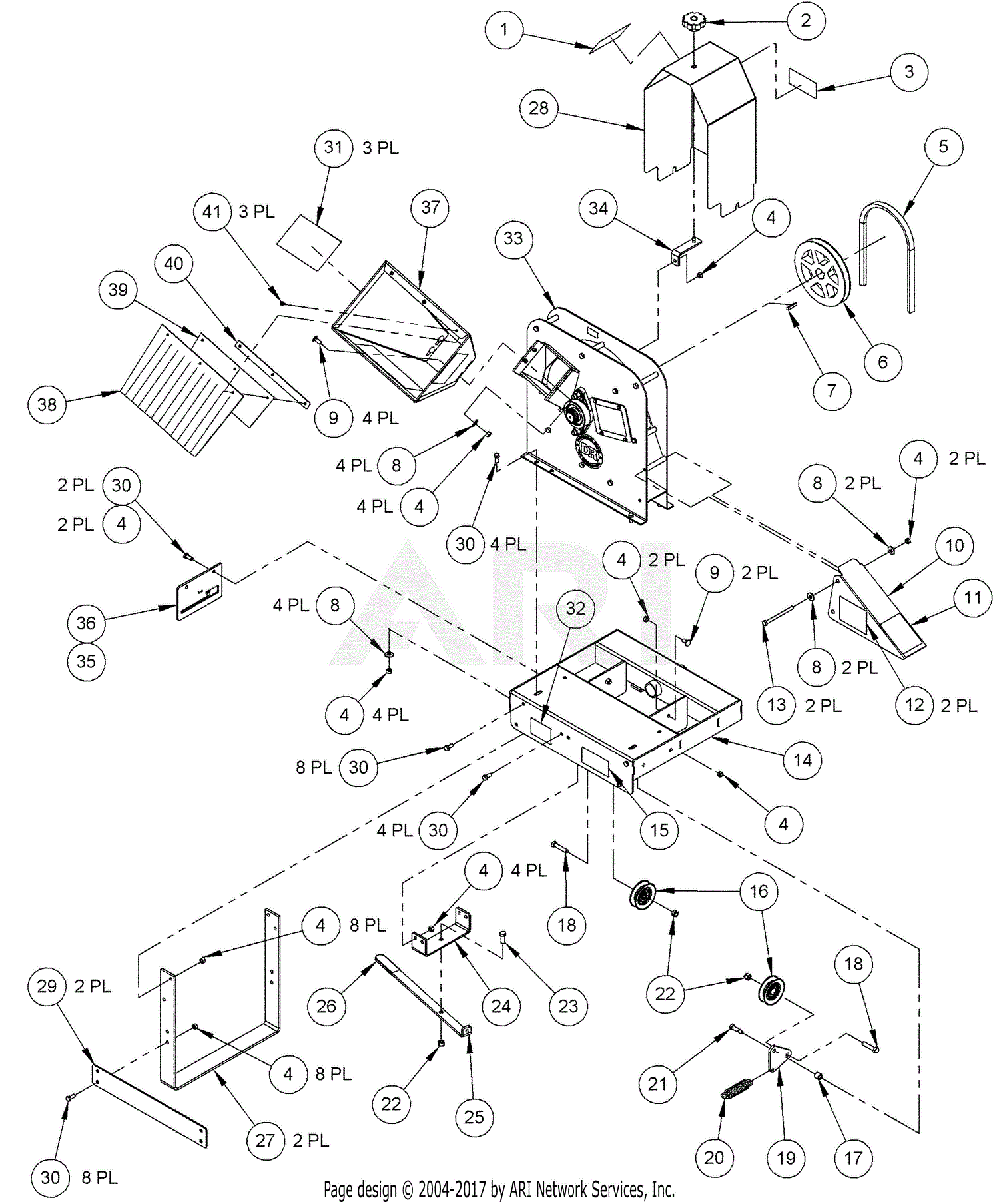 DR Power AT4 CPRA Parts Diagram for Frame Assembly