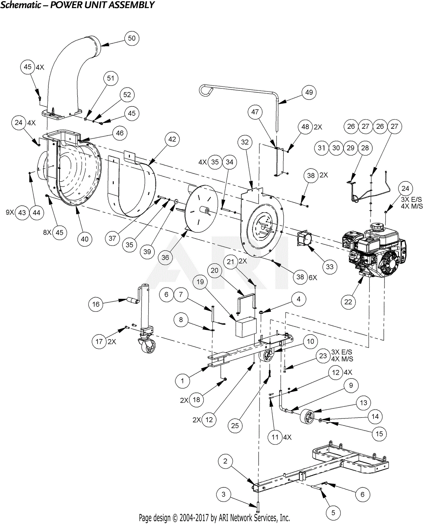DR Power Main Machine Parts Diagram for Power Unit