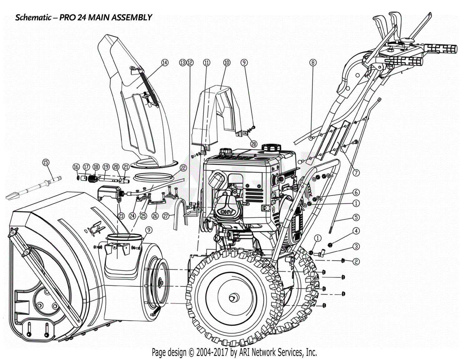 Snowblower Parts Diagram Craftsman